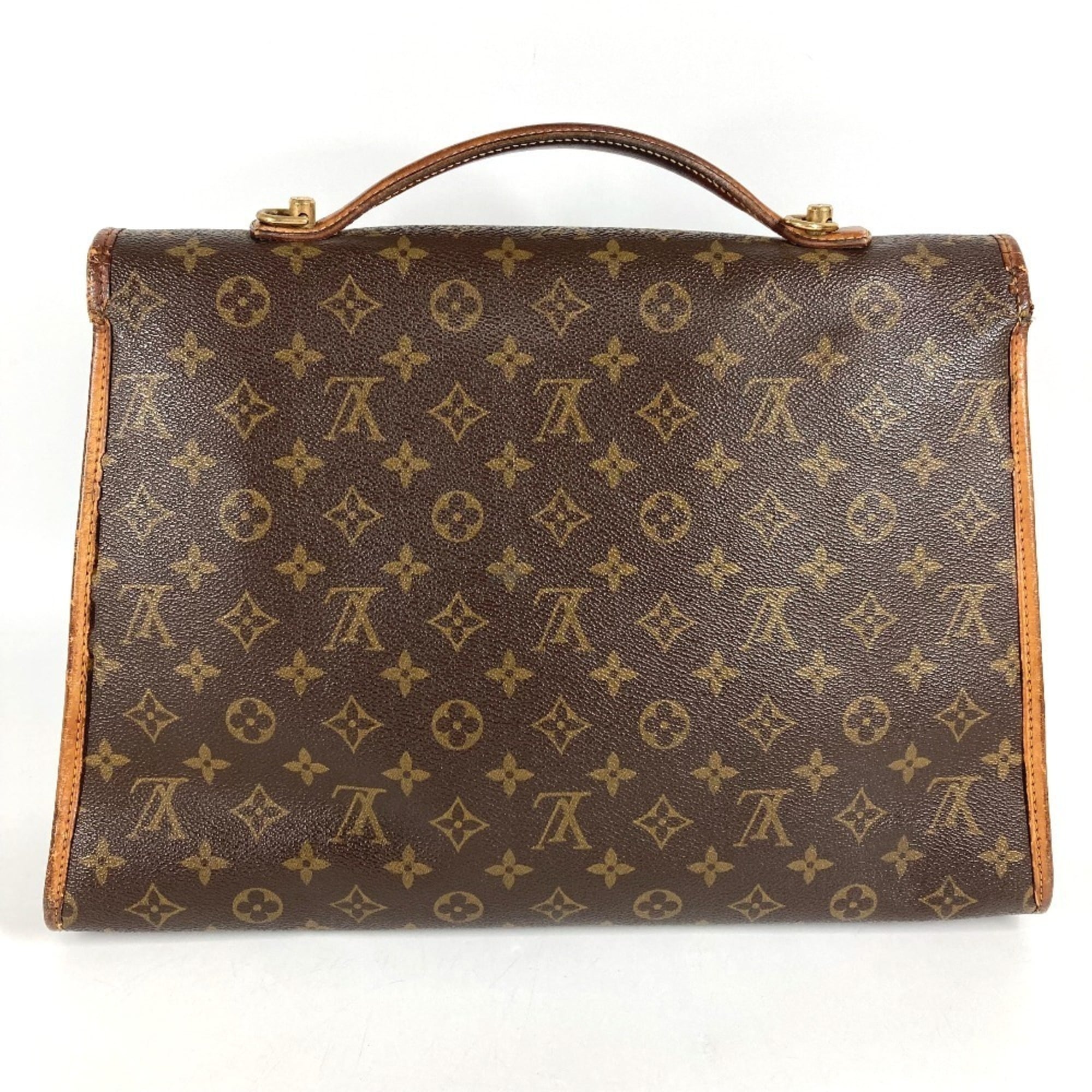 Louis Vuitton Brown Monogram Monogram Briefcase Handbag (Pre-Owned)