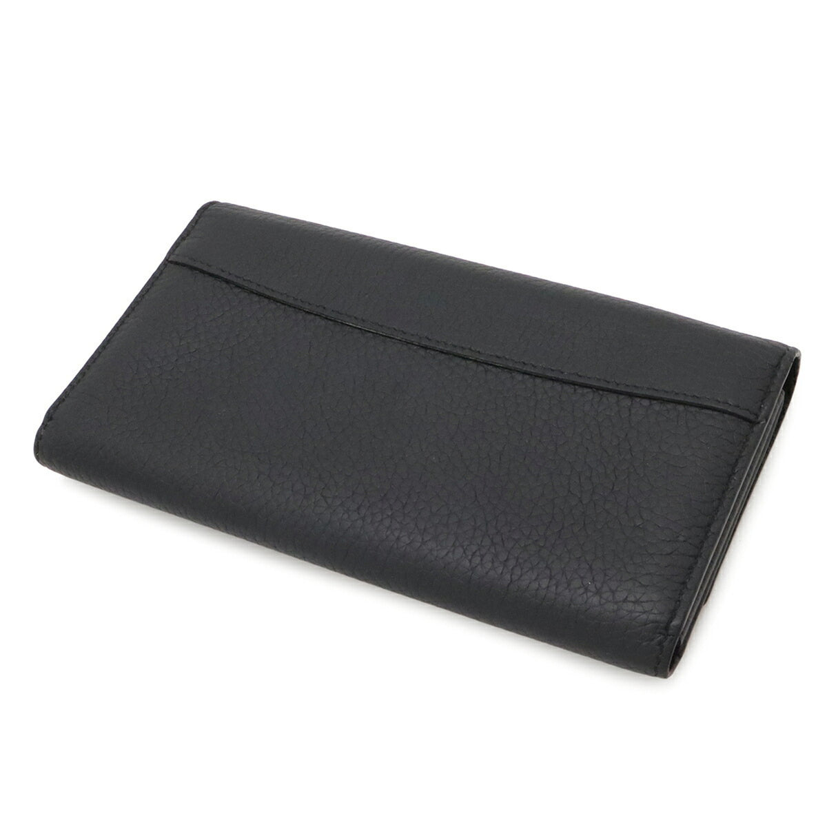 Louis Vuitton Black Noir Leather Long Wallet (Bi-Fold) (Pre-Owned)