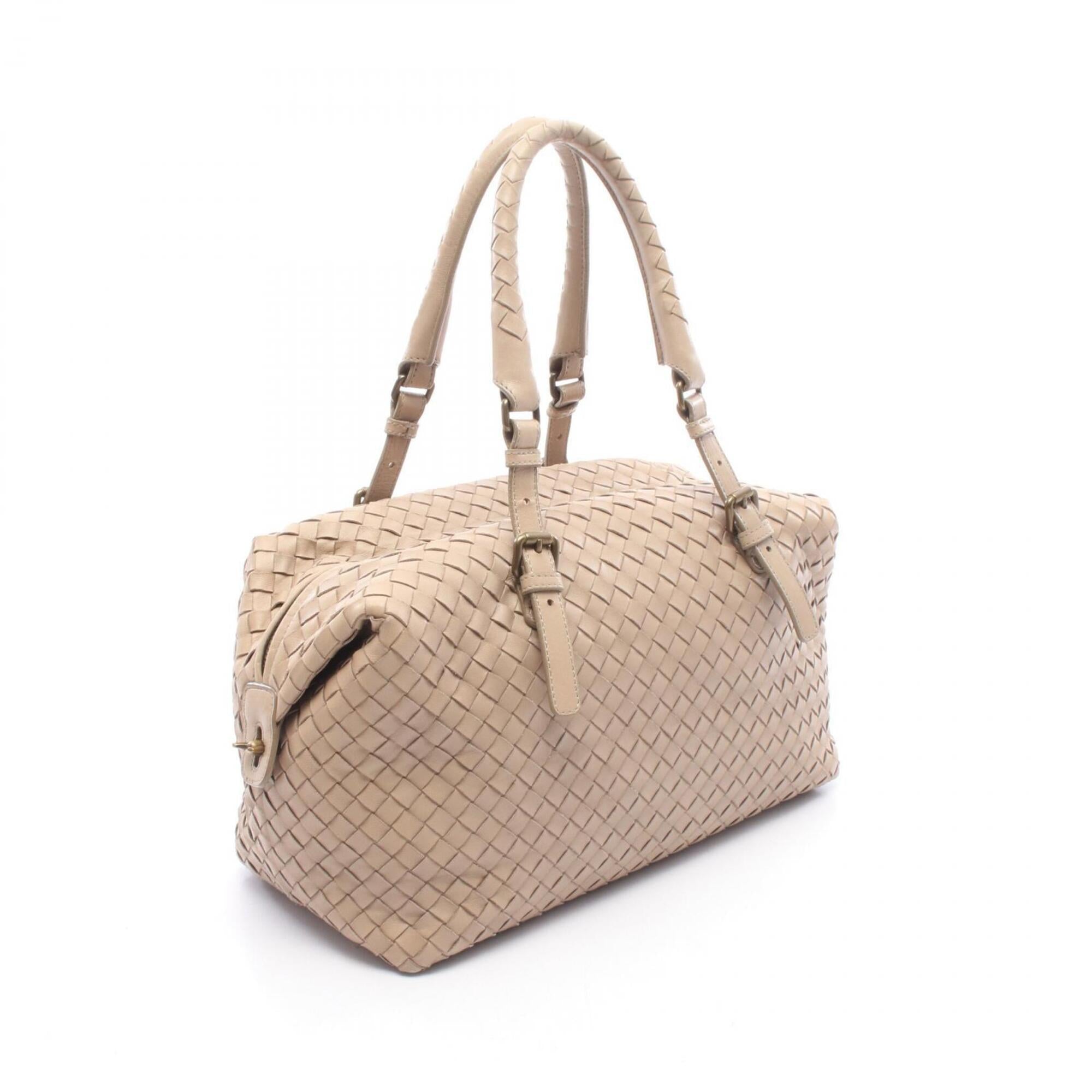Bottega Veneta Intrecciato Beige Intrecciato Handbag (Pre-Owned)
