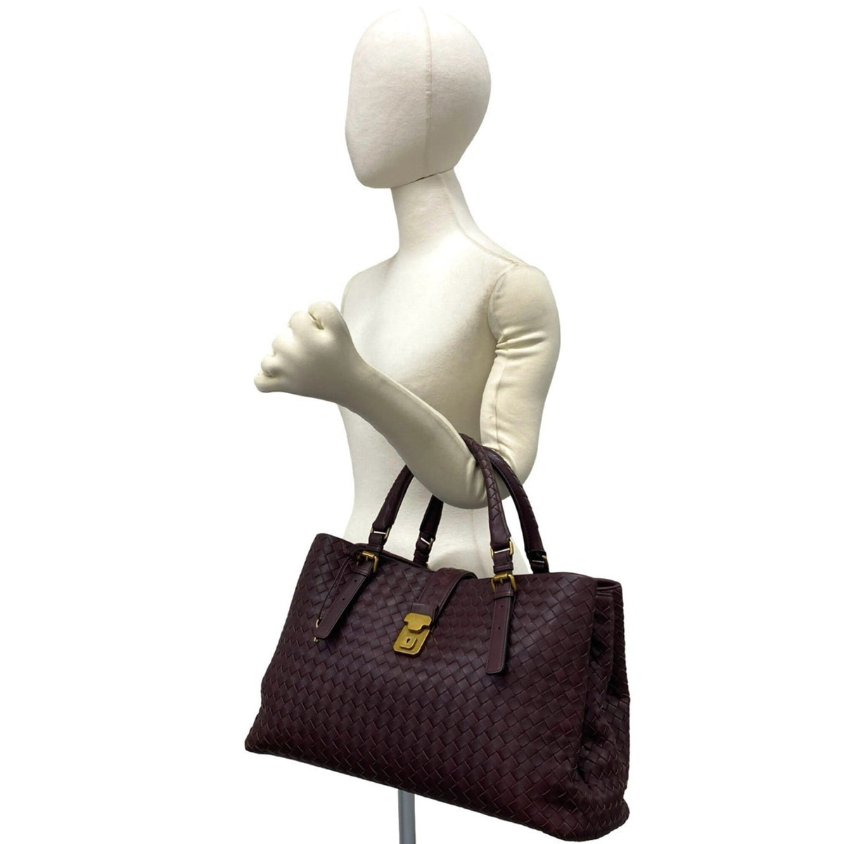 Bottega Veneta Brown Leather Boston Bag Handbag (Pre-Owned)