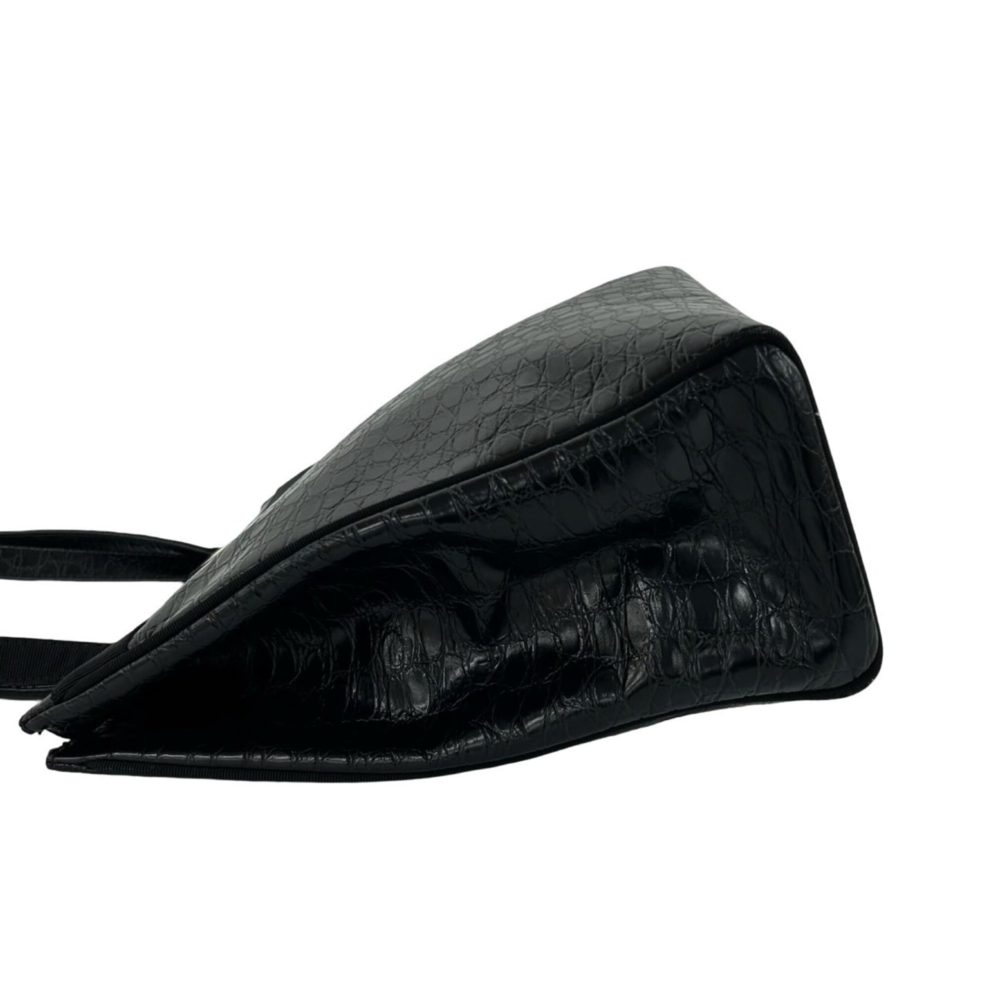 Salvatore Ferragamo Black Leather Tote Bag (Pre-Owned)