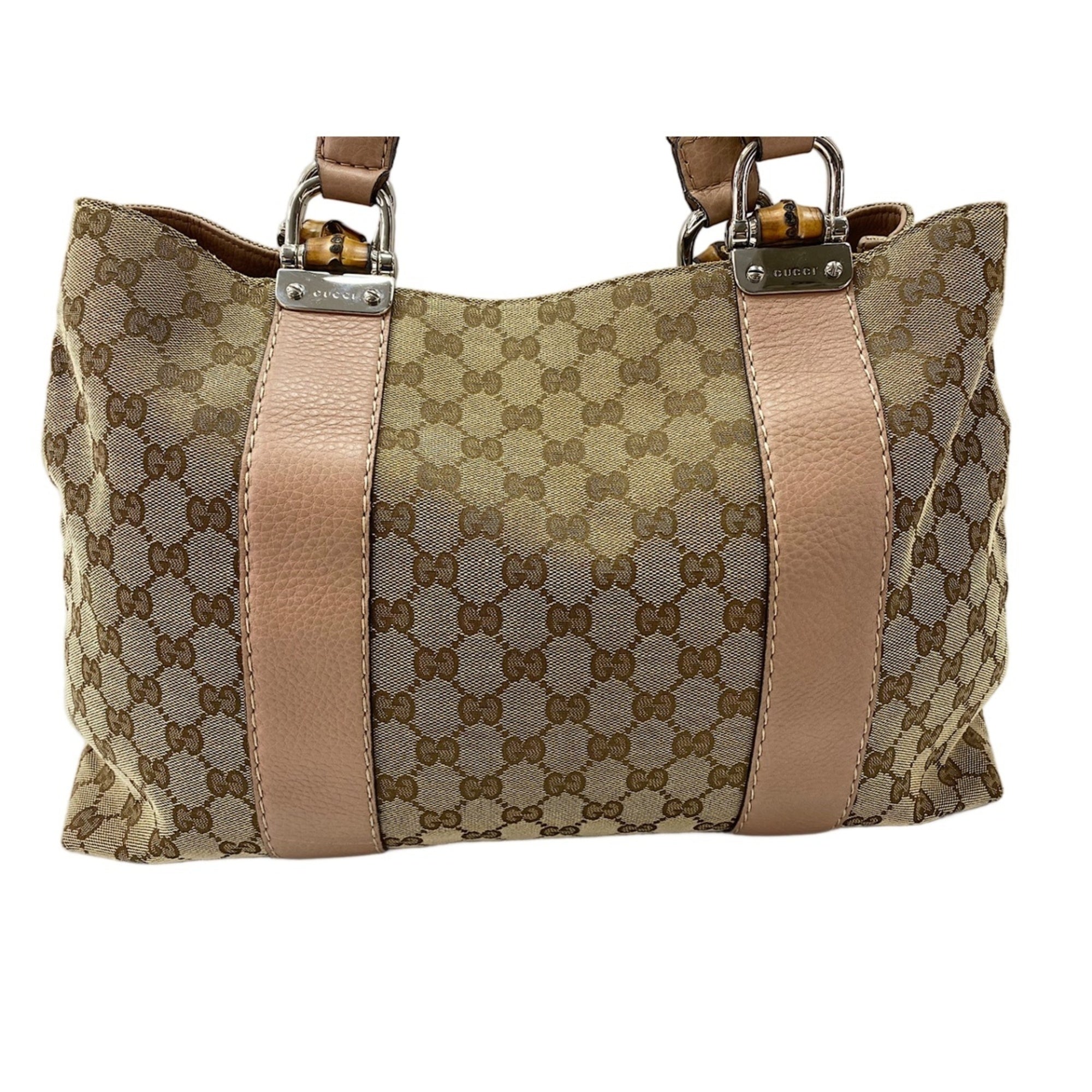 Gucci Beige Pink Tote Bag (Pre-Owned)