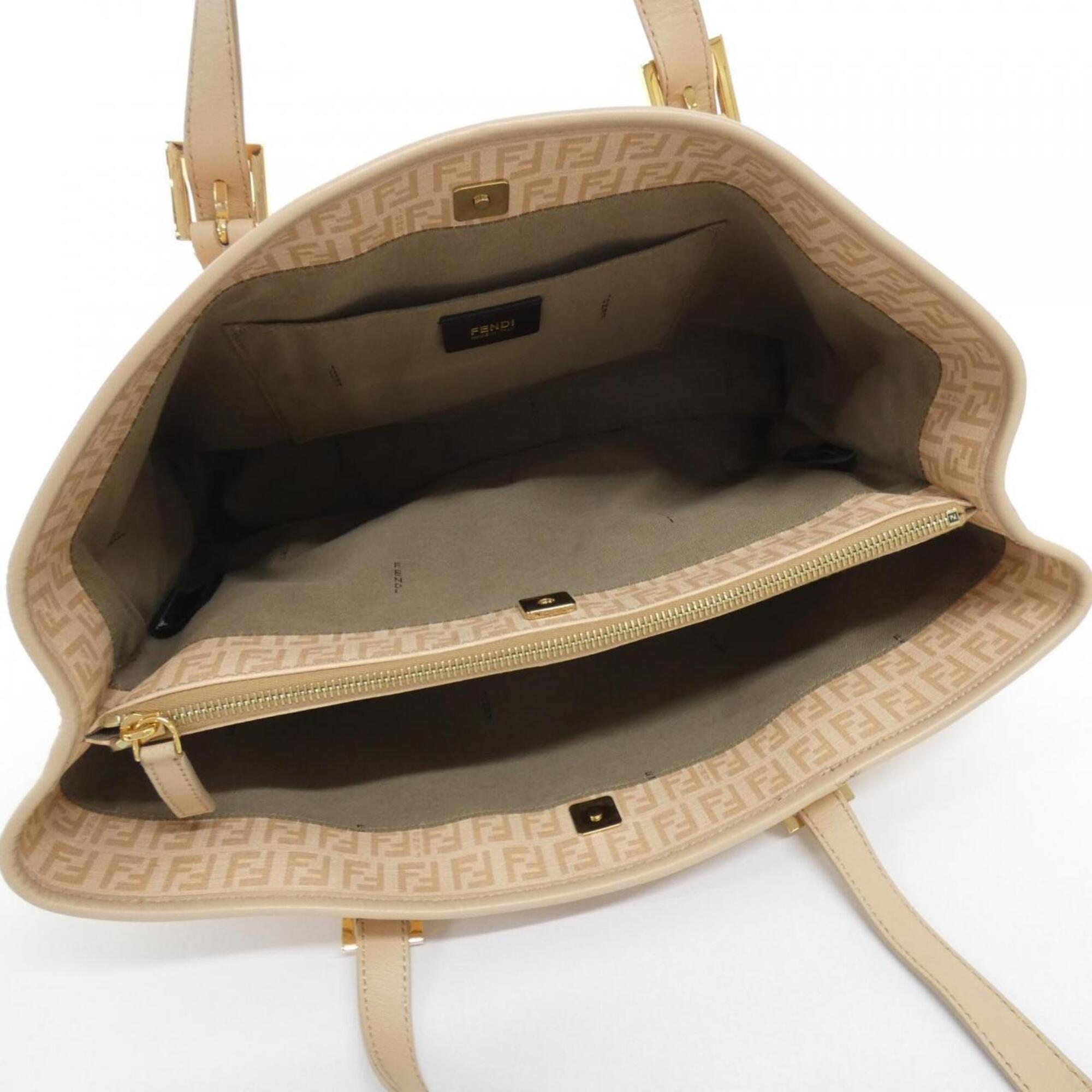 Fendi Beige Coated Canvas Handbag (Pre-Owned)