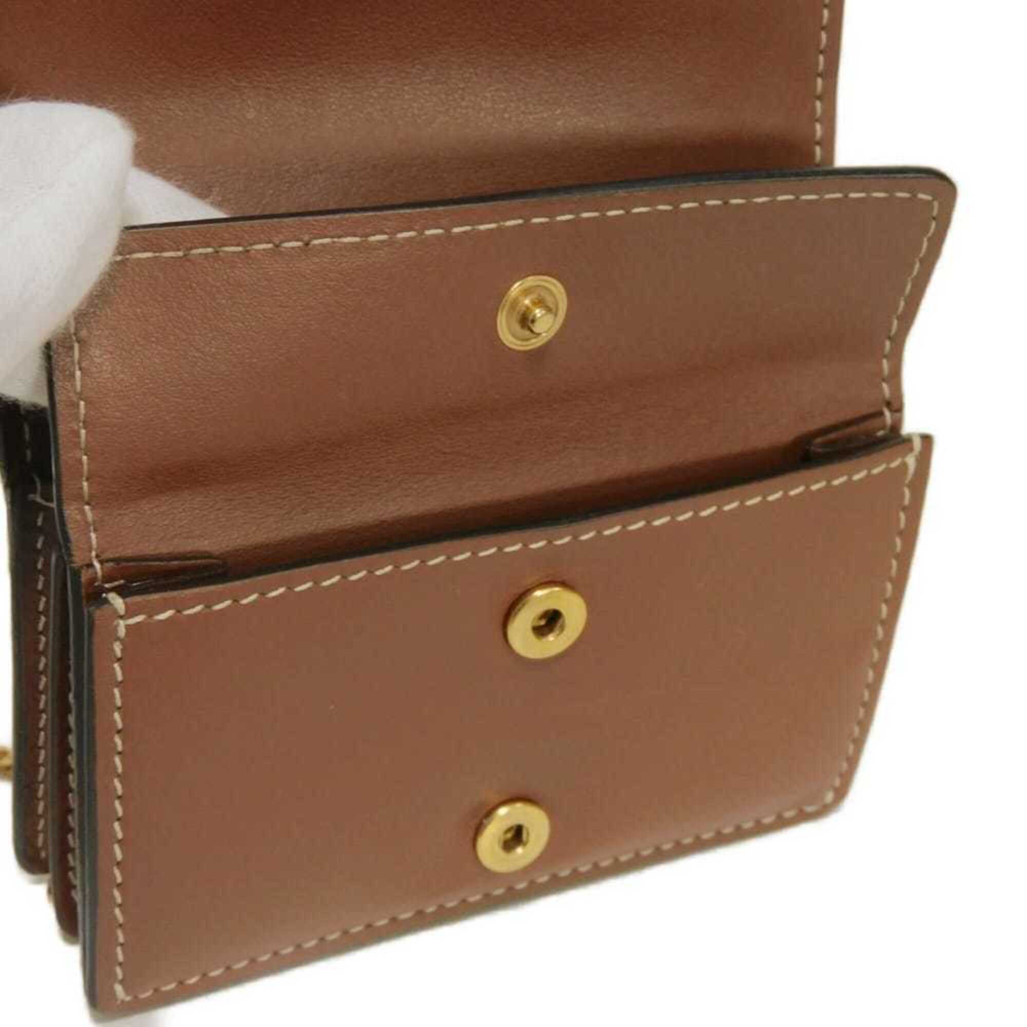 Burberry Beige Brown Canvas Wallet (Bi-Fold) (Pre-Owned)
