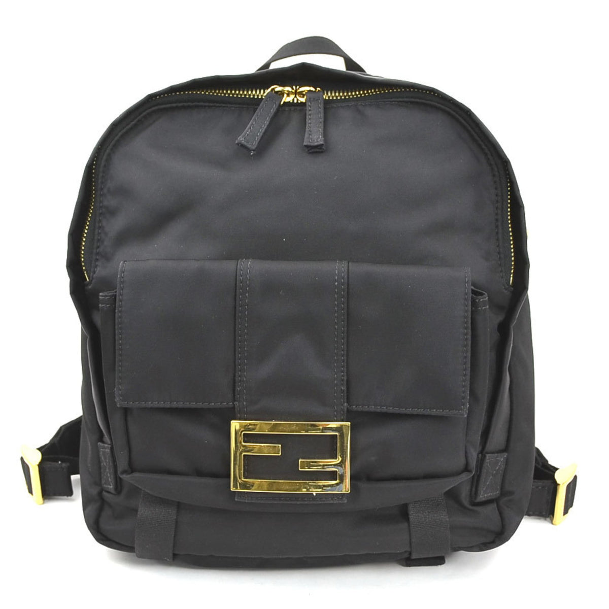 Fendi Black Nylon Backpack (Pre-Owned)