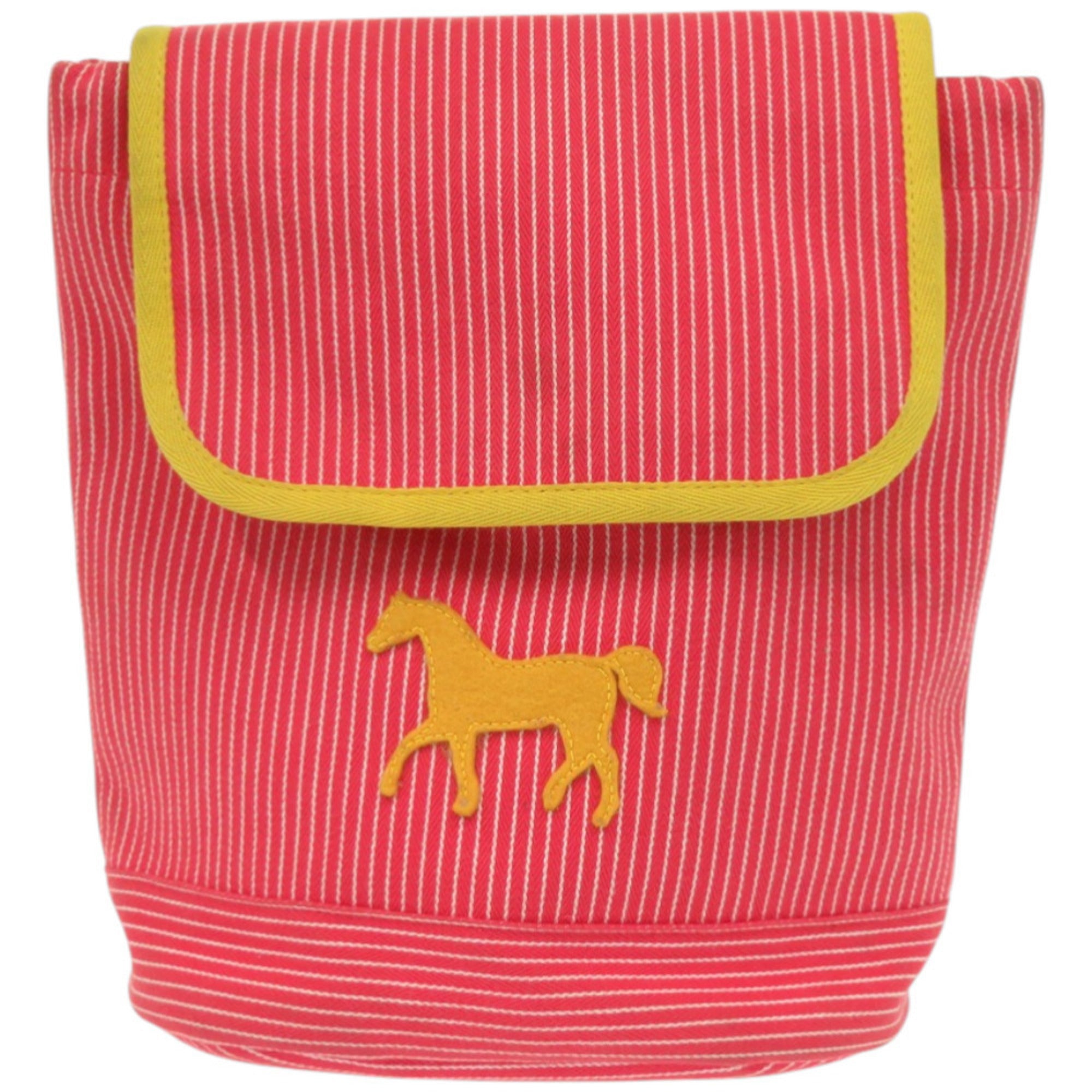 Hermes Red Color Yellow Cotton Backpack (Pre-Owned)