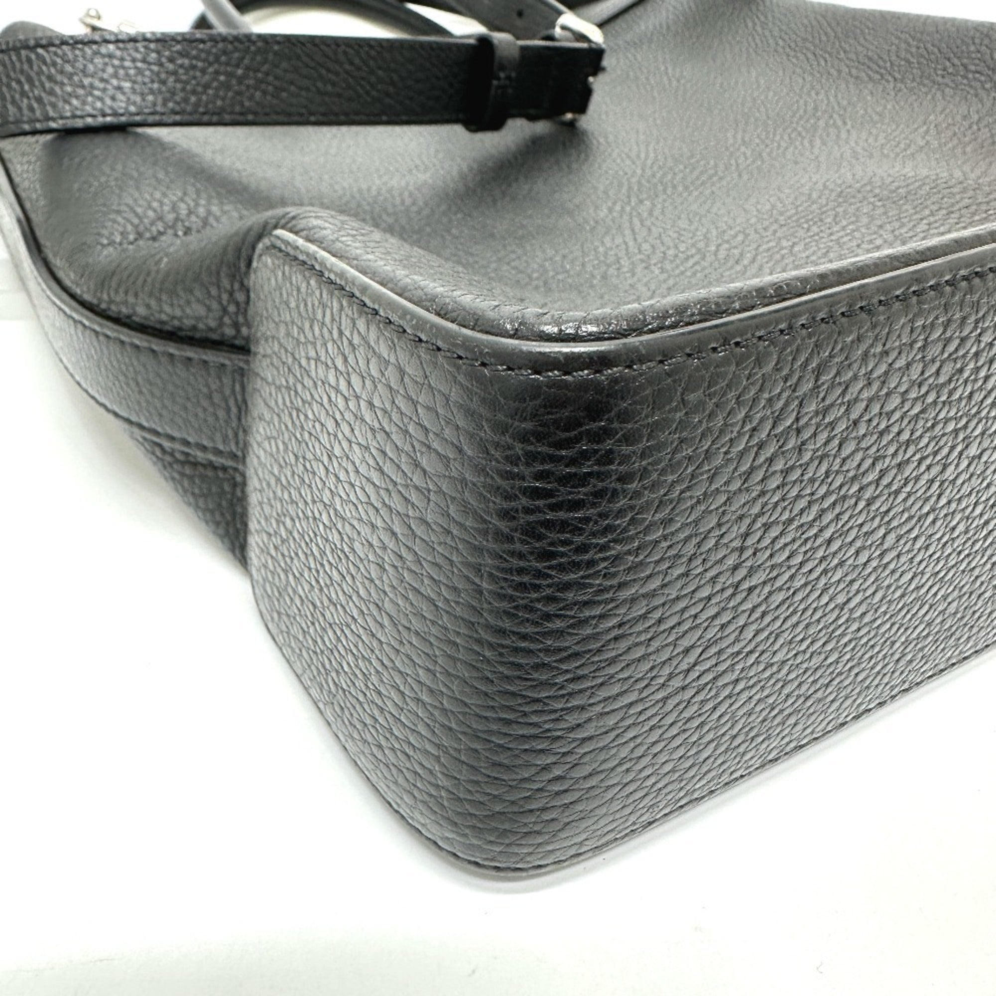 Louis Vuitton Black Leather Tote Bag (Pre-Owned)