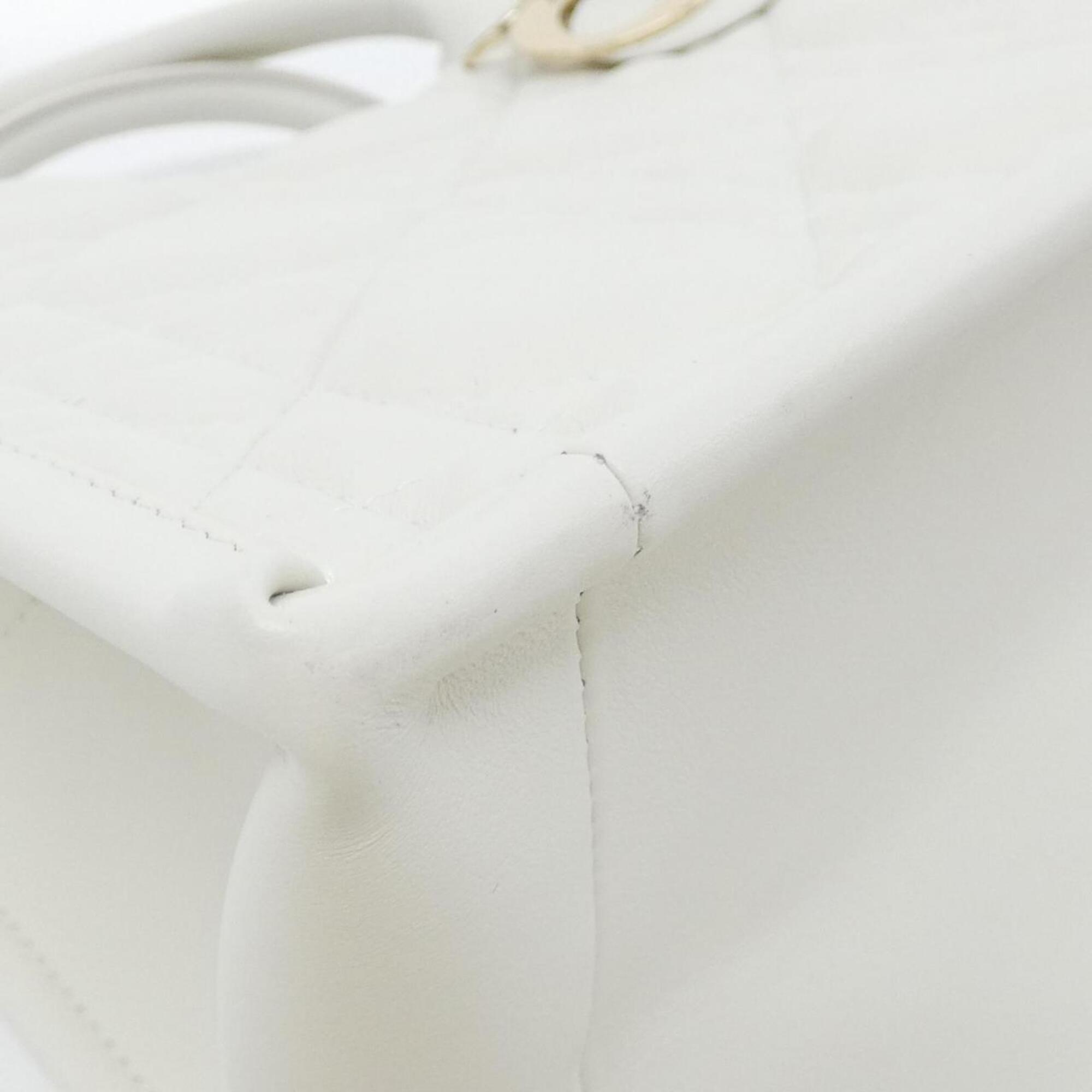 Christian Dior White Leather Handbag (Pre-Owned)