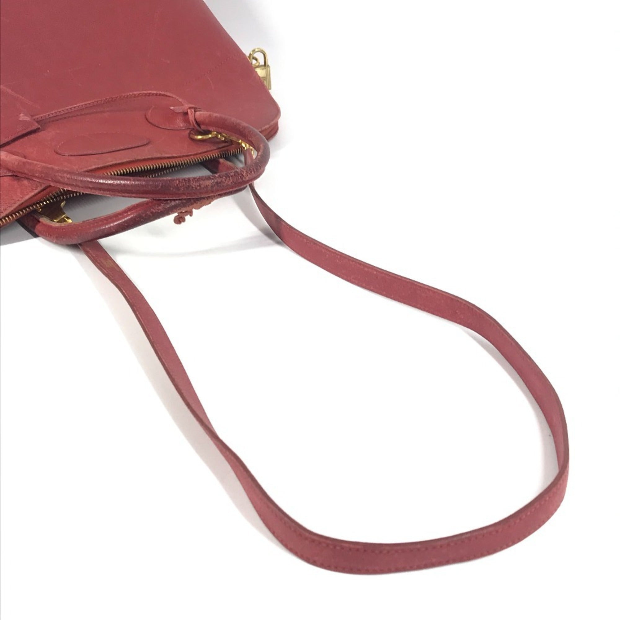 Hermes Red Color Courchevel Leather Handbag Shoulder Bag (Pre-Owned)