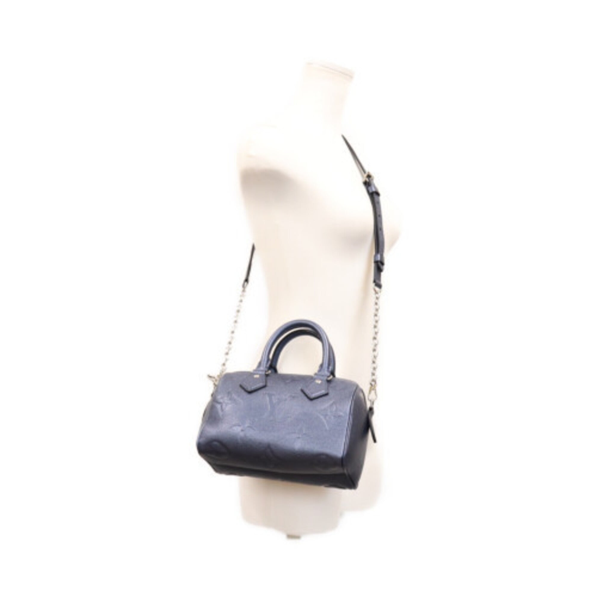 Louis Vuitton Metallic Blue Monogram Empreinte Boston Bag (Pre-Owned)