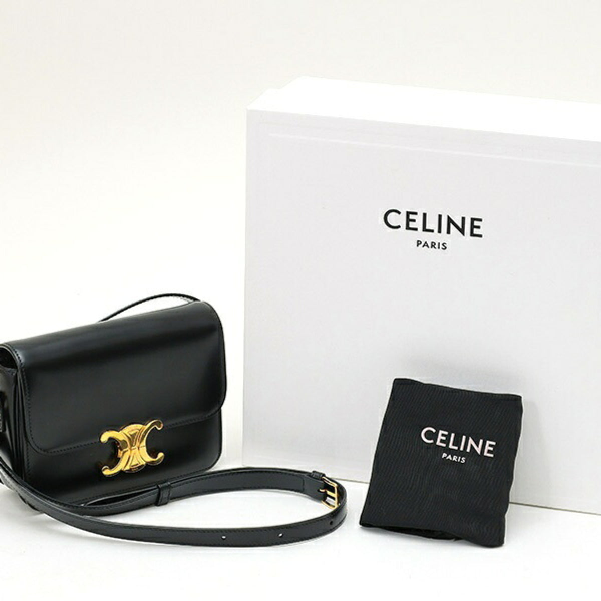 Celine Black Leather Shoulder Bag (Pre-Owned)