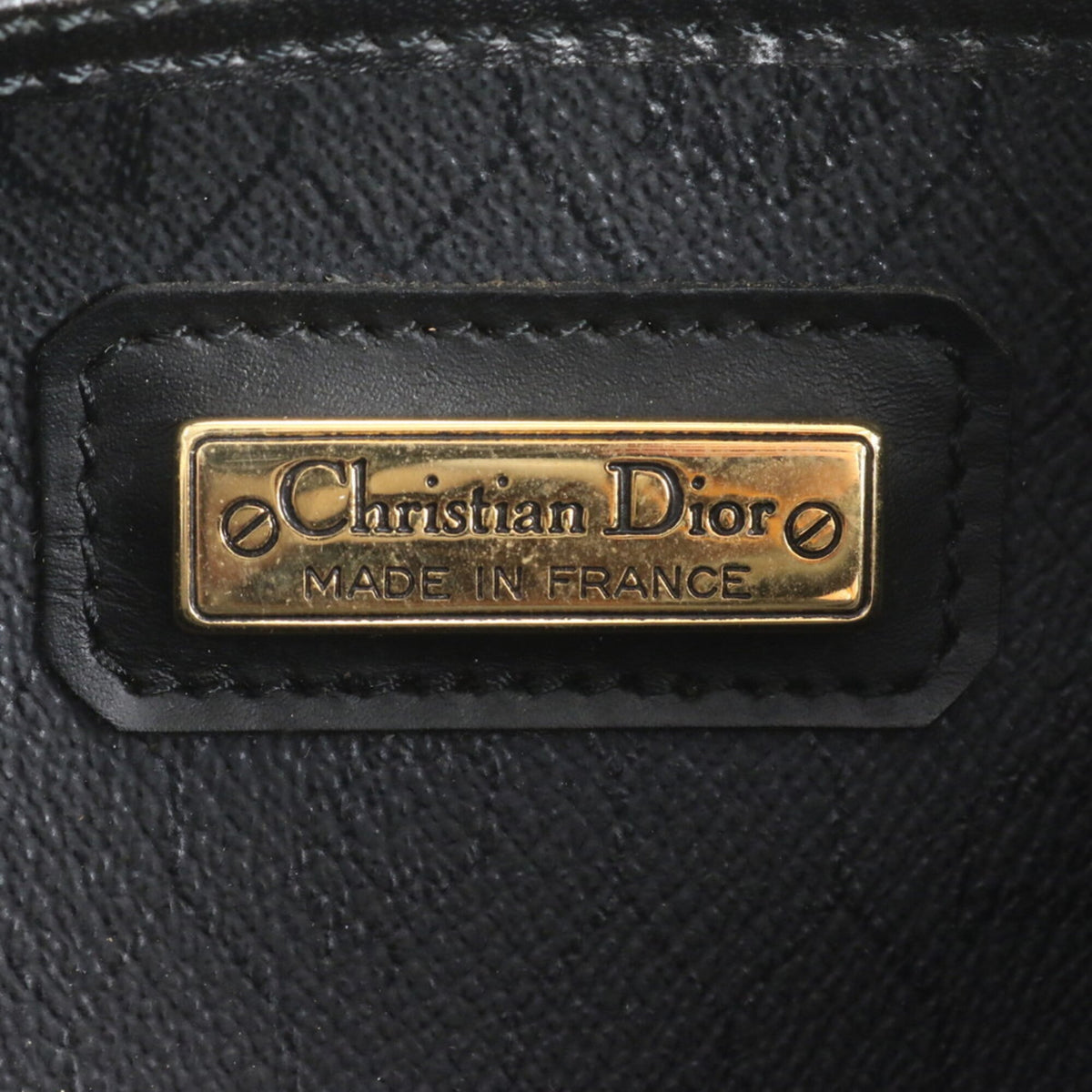 Christian Dior Black Leather Coated Canvas Boston Bag Handbag Tote Bag (Pre-Owned)