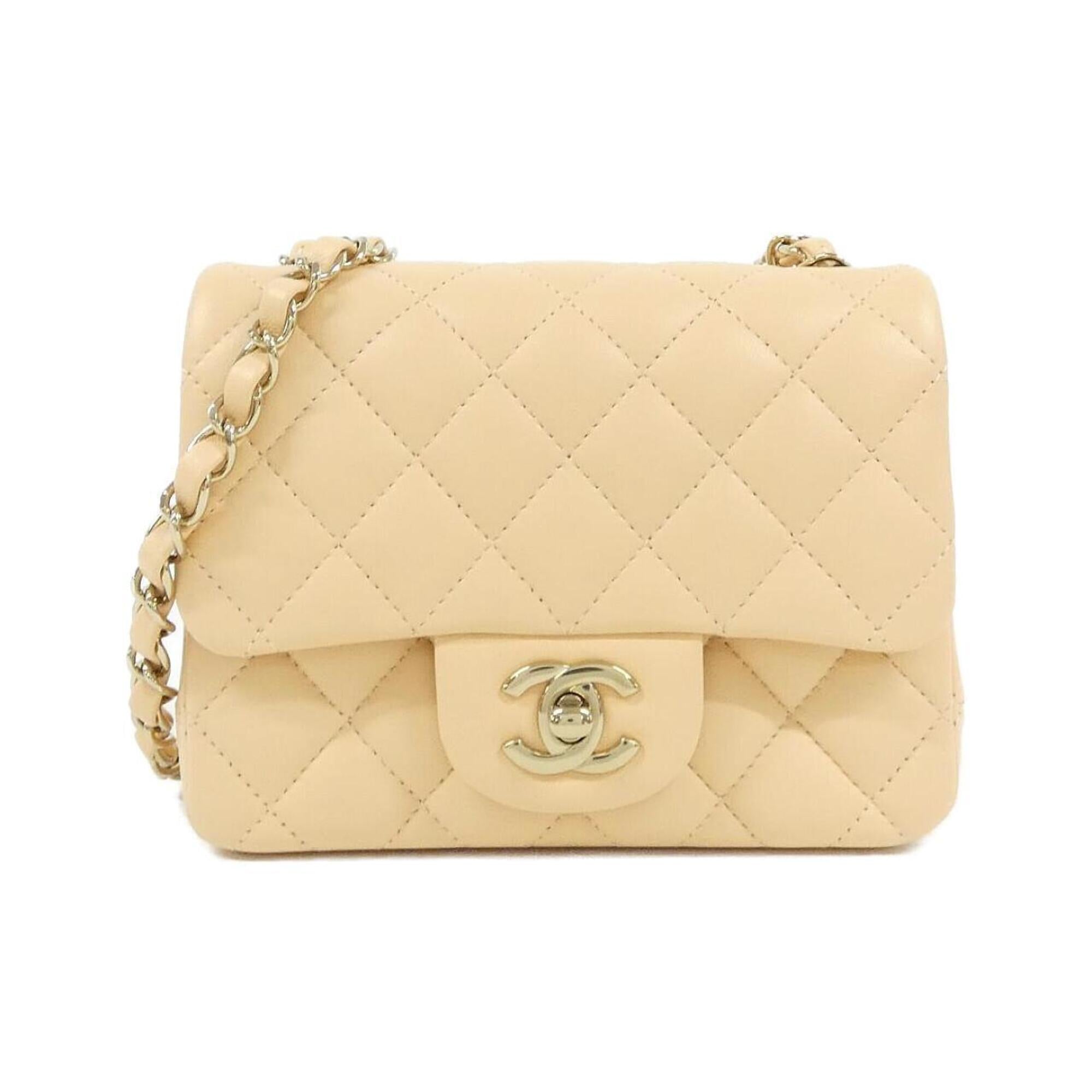 Chanel Beige Leather Shoulder Bag (Pre-Owned)