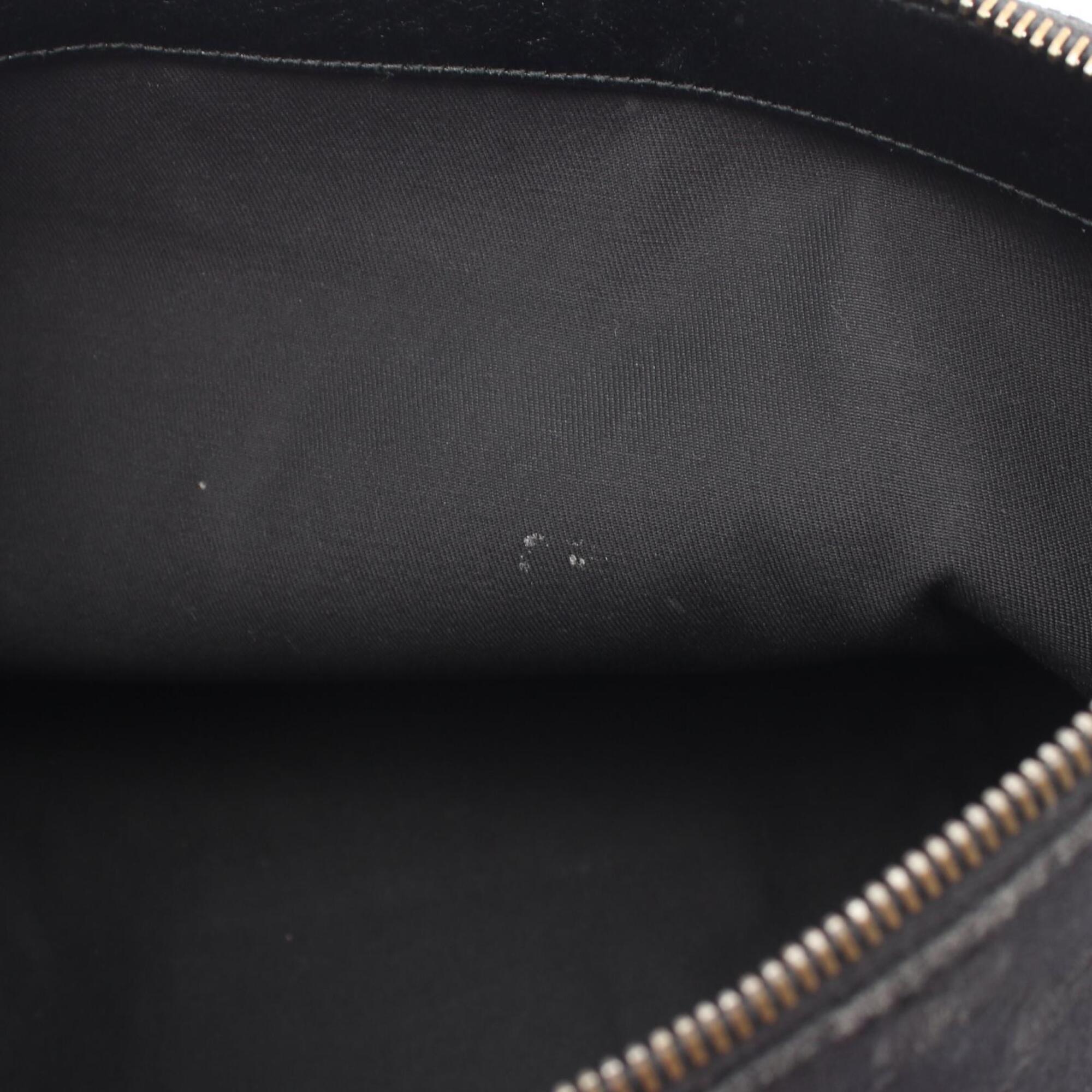 Gucci Black Canvas Leather Handbag Shoulder Bag (Pre-Owned)