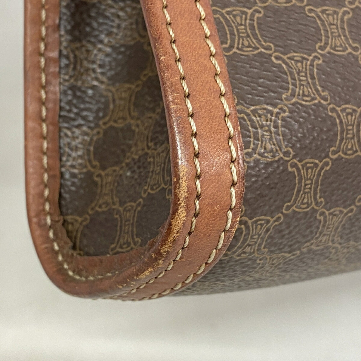 Celine Brown Pvc Clutch Bag (Pre-Owned)