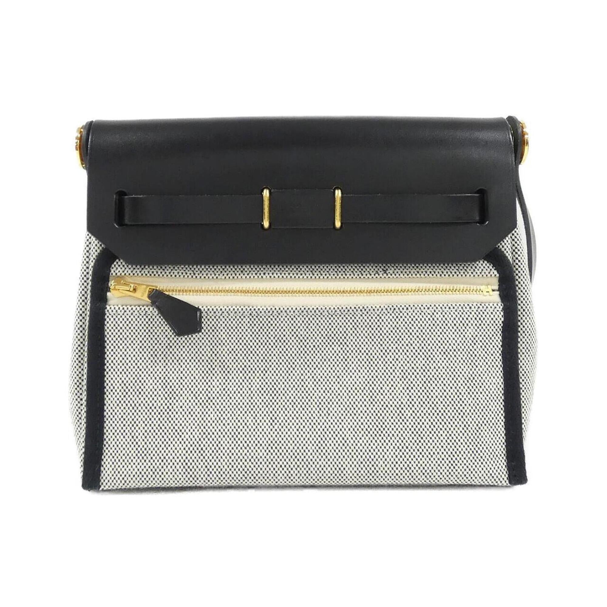 Hermes Black Ecru Shoulder Bag (Pre-Owned)