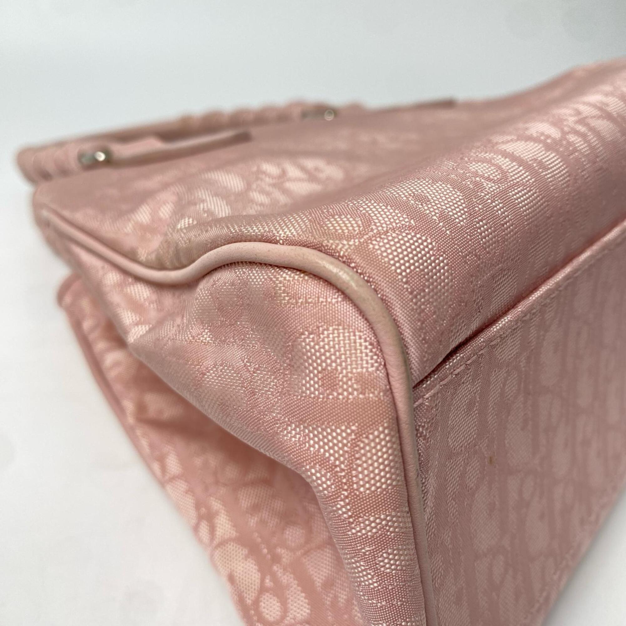 Christian Dior Pink Canvas Handbag Tote Bag (Pre-Owned)