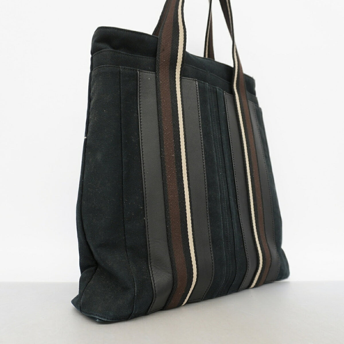 Hermes Black Canvas Tote Bag (Pre-Owned)