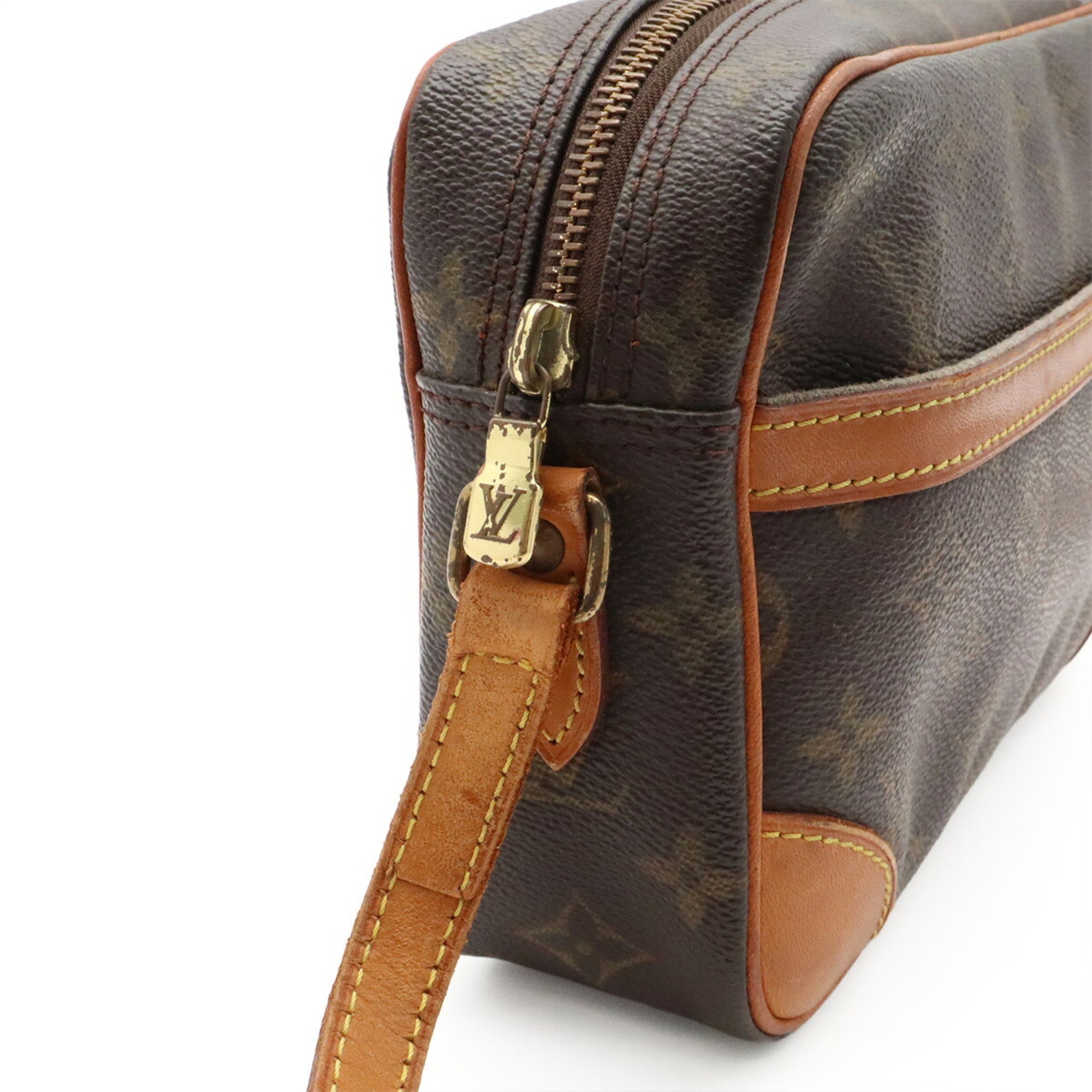 Louis Vuitton Brown Galle Monogram White Monogram Pochette Shoulder Bag (Pre-Owned)