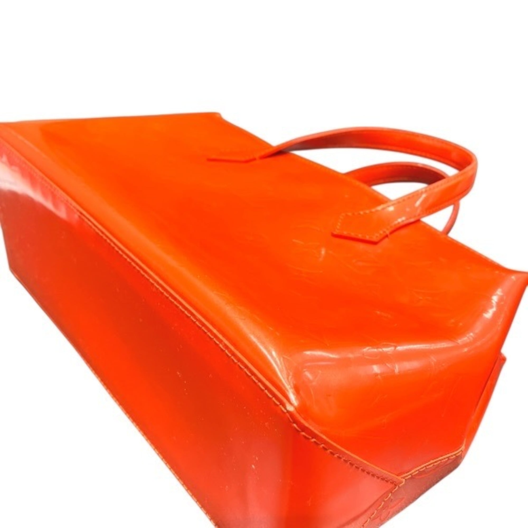 Louis Vuitton Orange Patent Leather Handbag (Pre-Owned)