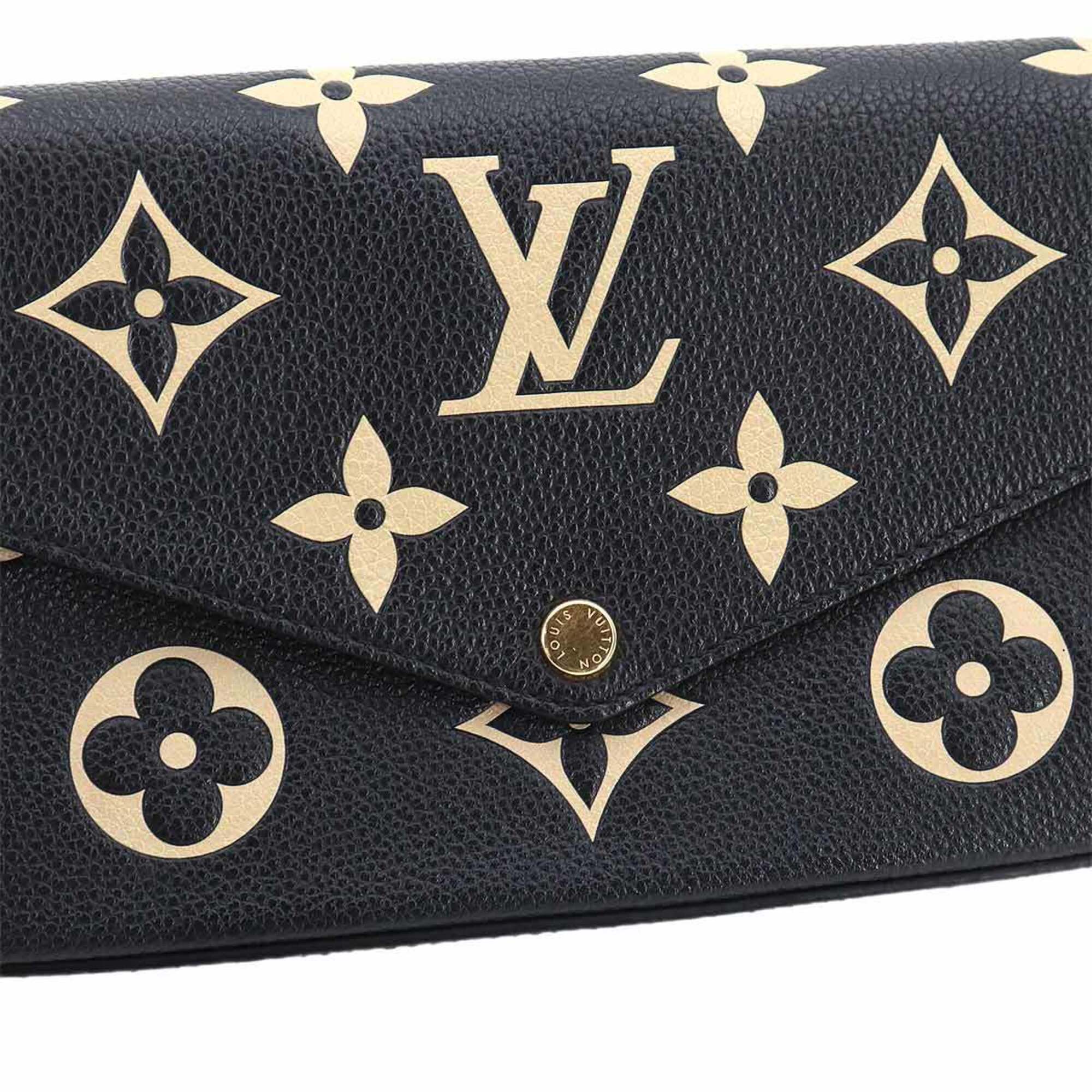 Louis Vuitton Beige Bicolor Black Monogram Monogram Empreinte Pochette (Pre-Owned)