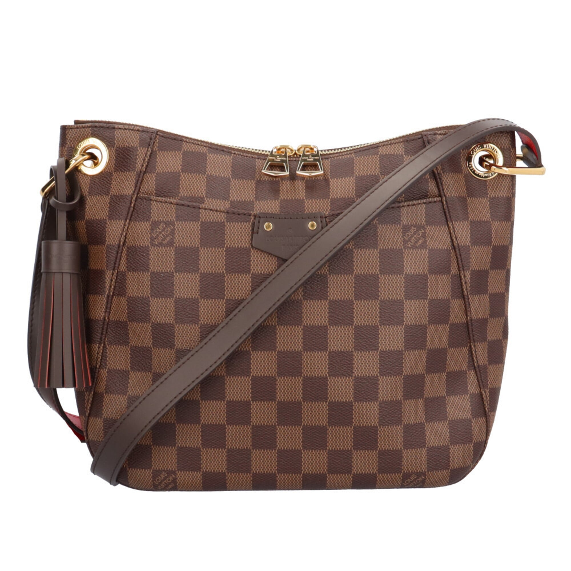 Louis Vuitton Damier Brown Red Color Damier Canvas Shoulder Bag (Pre-Owned)