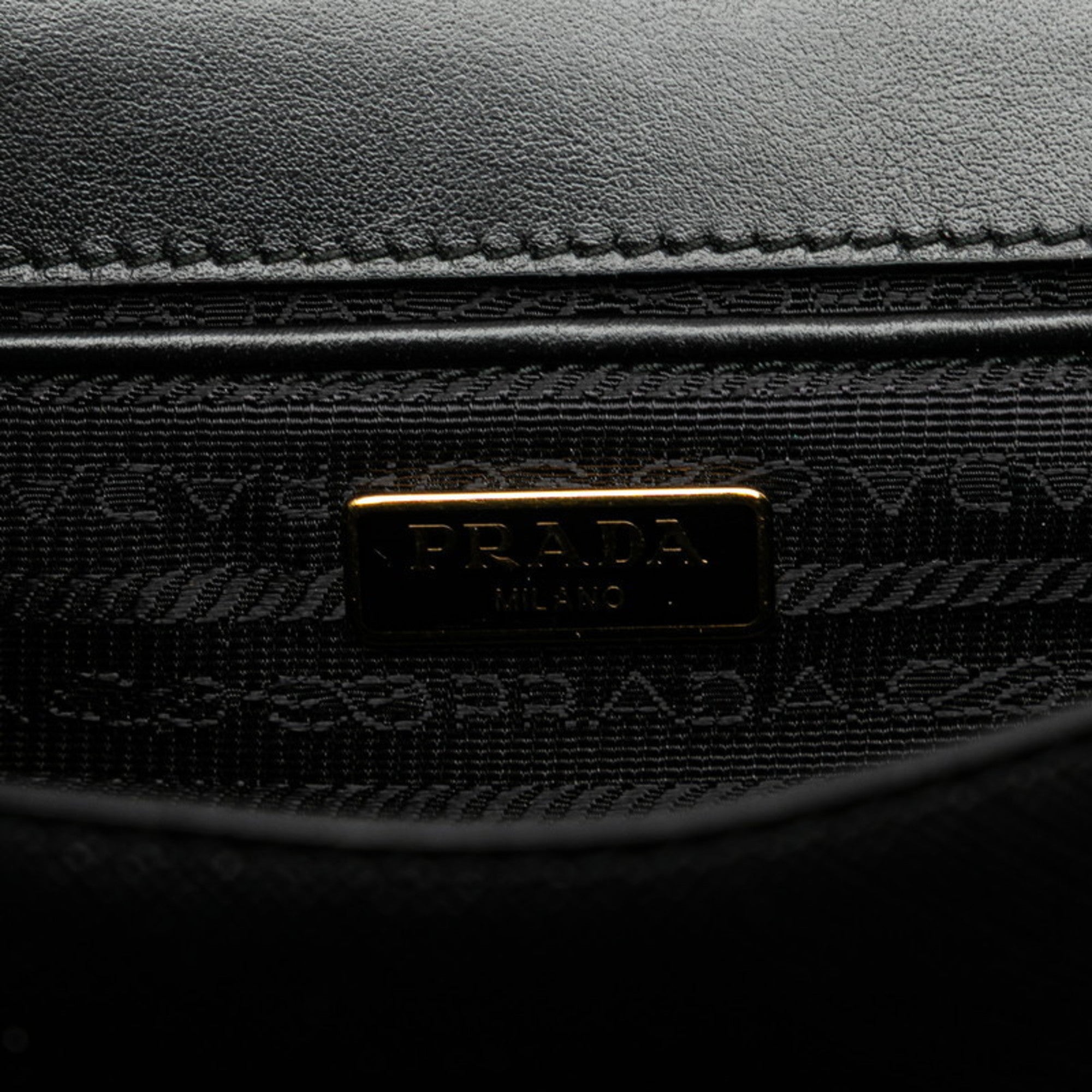 Prada Black Leather Shoulder Bag (Pre-Owned)