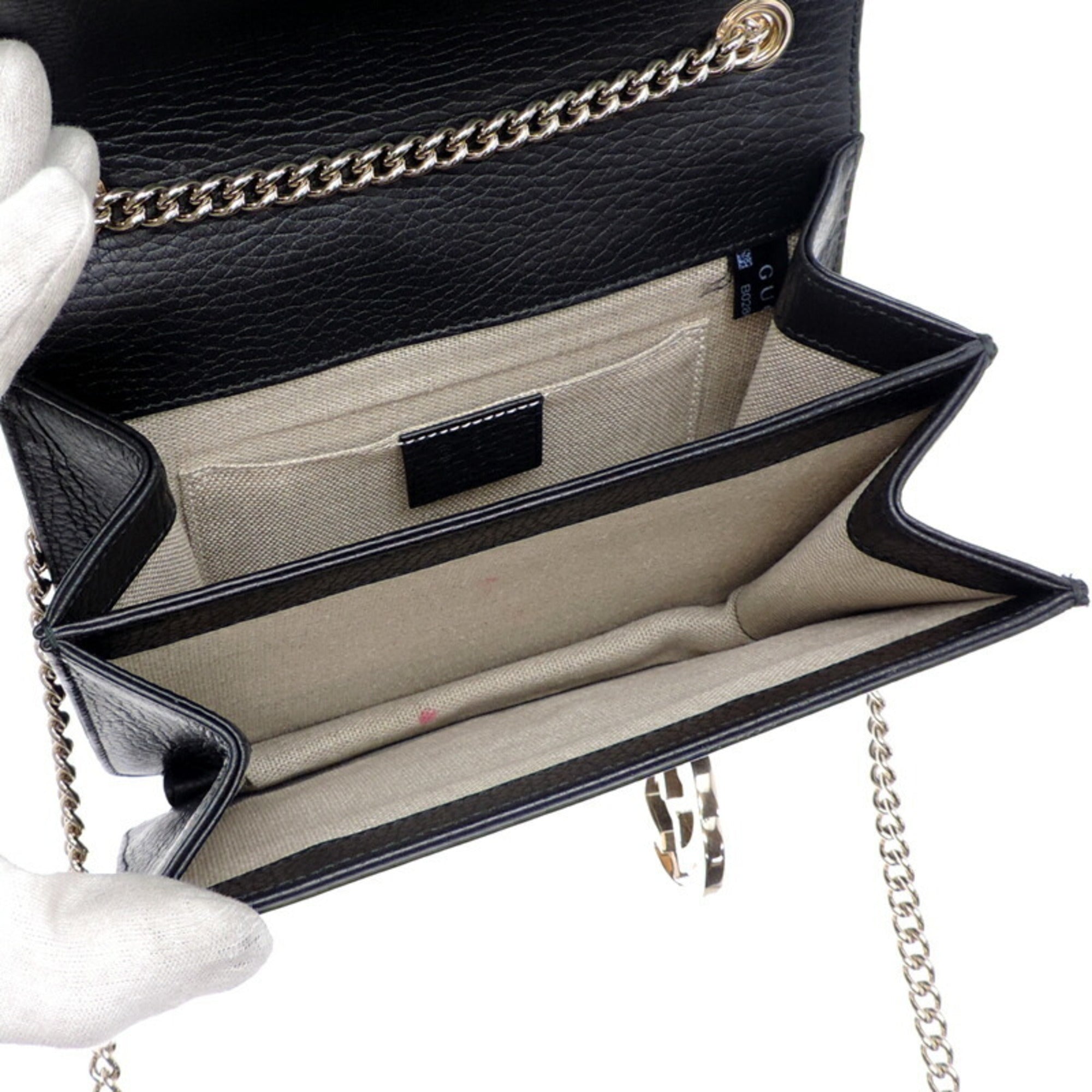 Gucci Black Leather Shoulder Bag (Pre-Owned)
