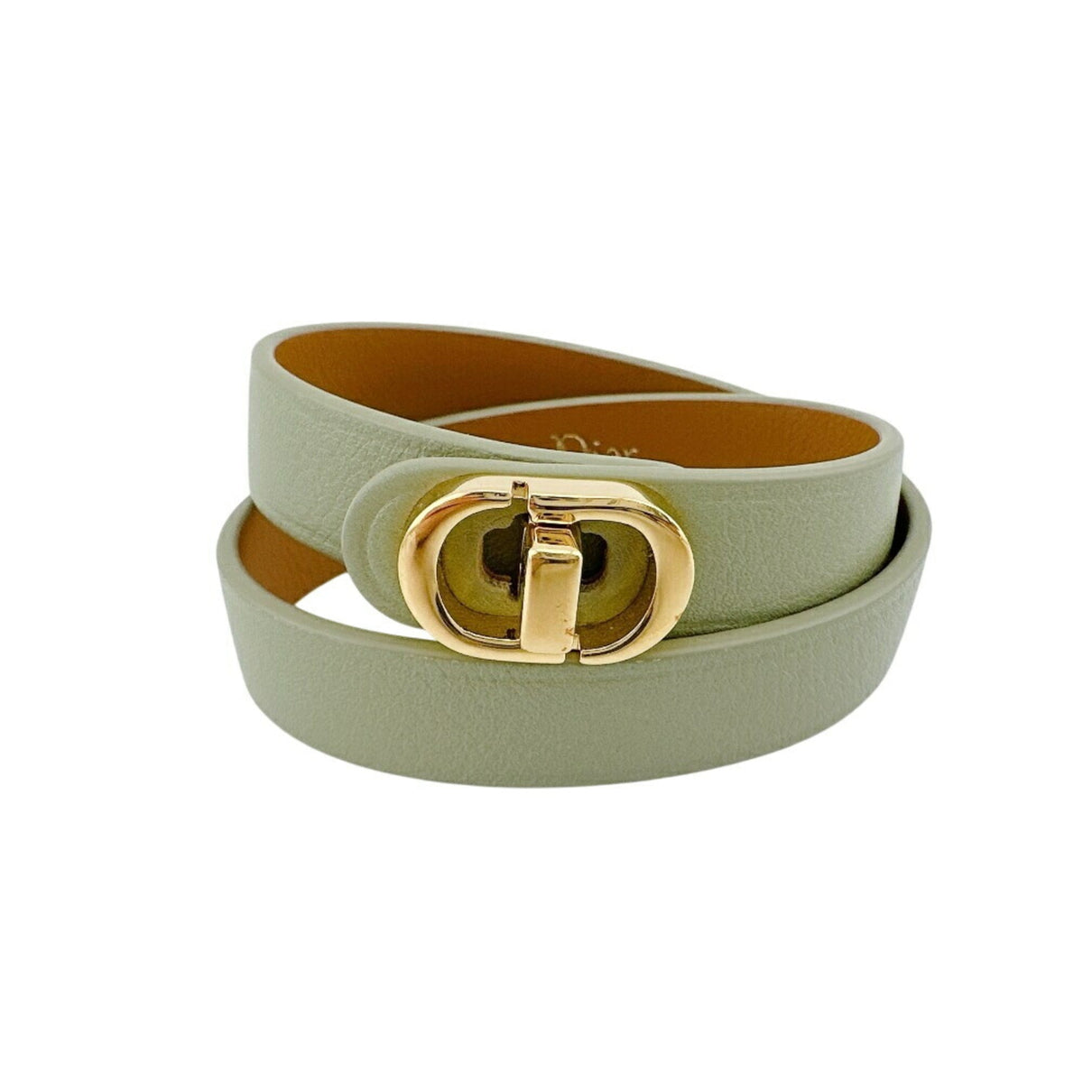 Christian Dior Green Leather Charm Bracelet (Pre-Owned)
