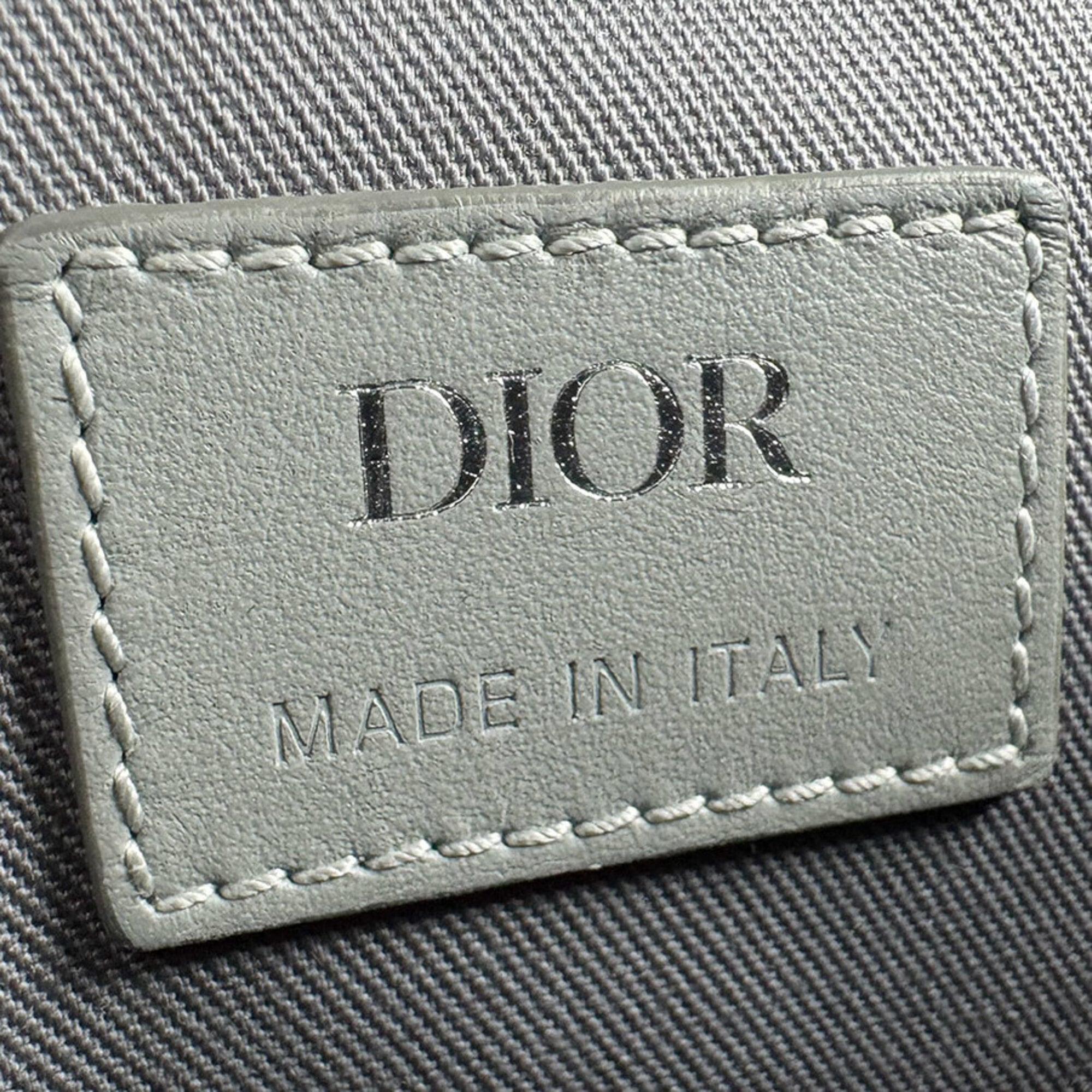 Christian Dior Gray Pvc Leather Shoulder Bag (Pre-Owned)