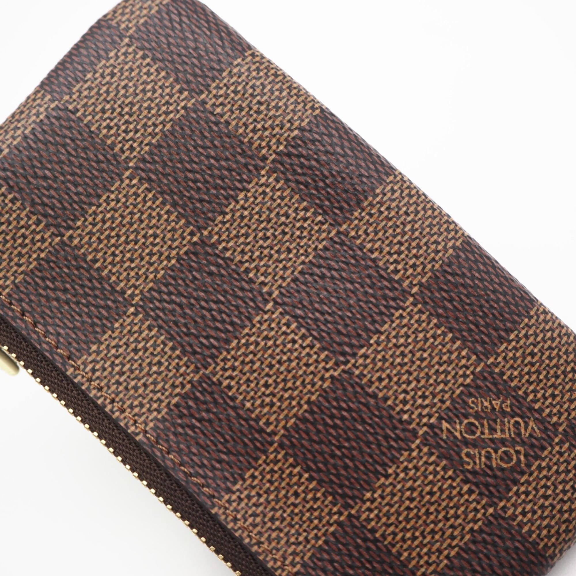 Louis Vuitton Damier Beige Brown Coated Canvas Leather Pochette (Pre-Owned)