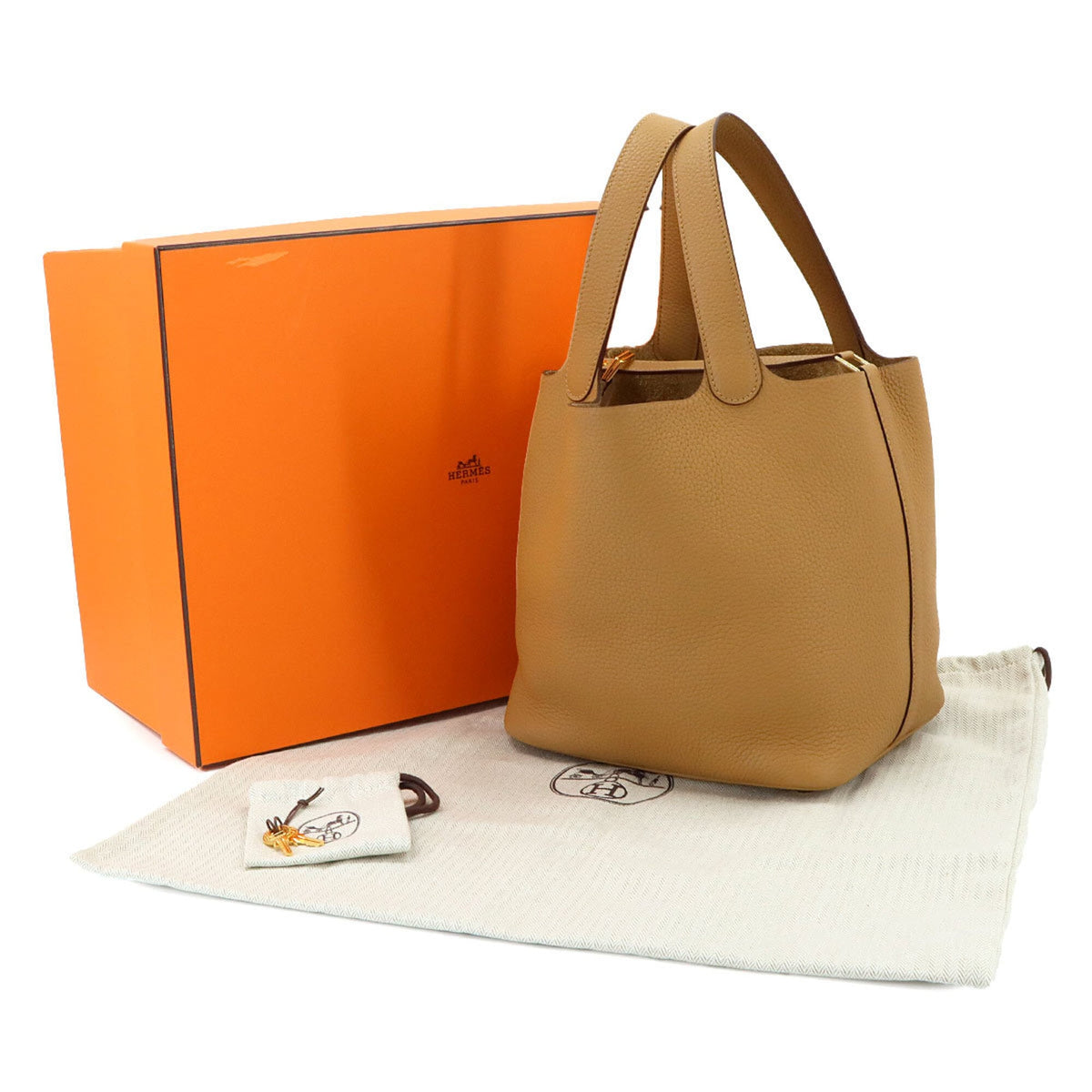 Piko Beige Brown Handbag (Pre-Owned)