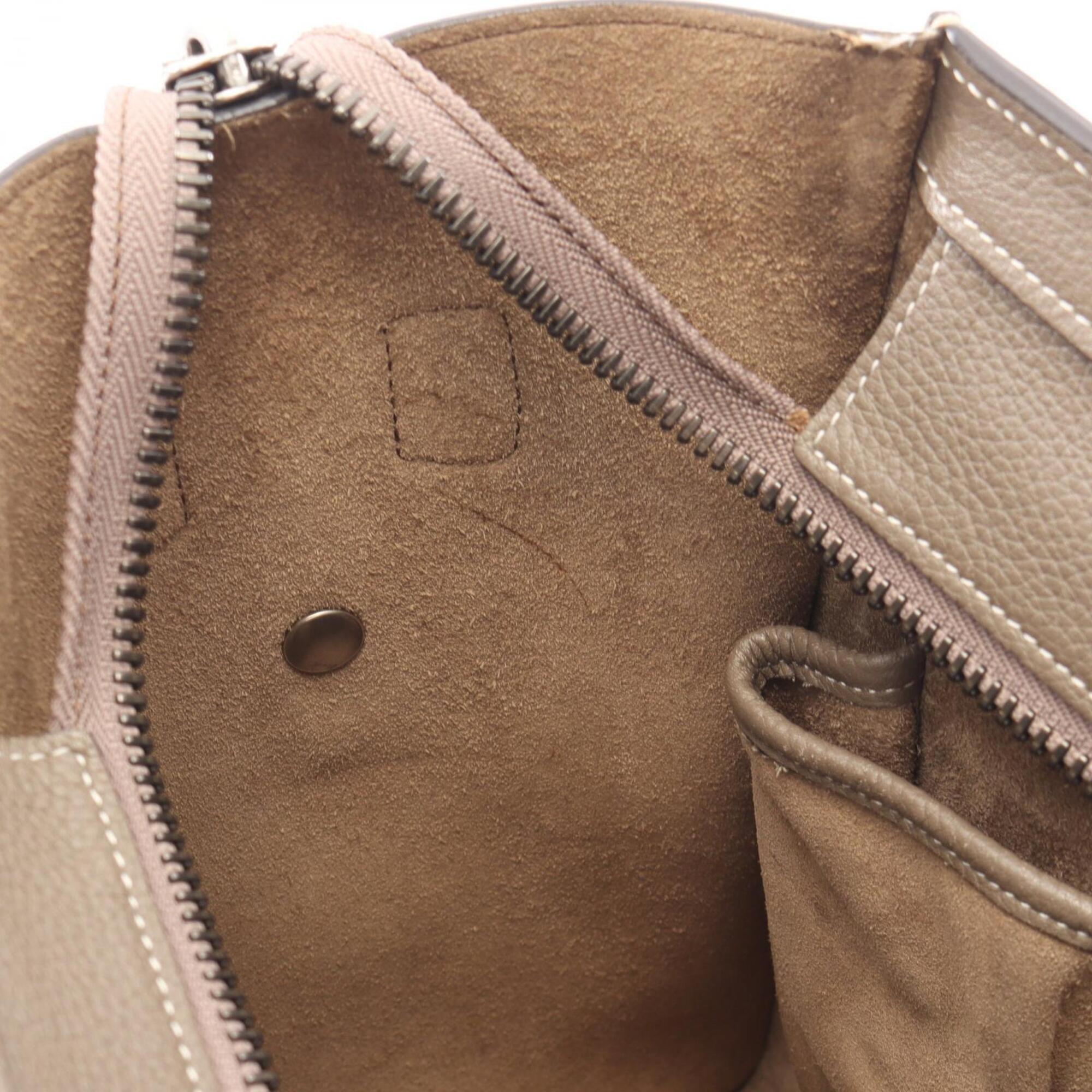 Celine Beige Leather Handbag Tote Bag (Pre-Owned)
