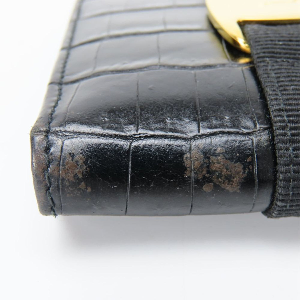Salvatore Ferragamo Vara Black Leather Wallet (Bi-Fold) (Pre-Owned)
