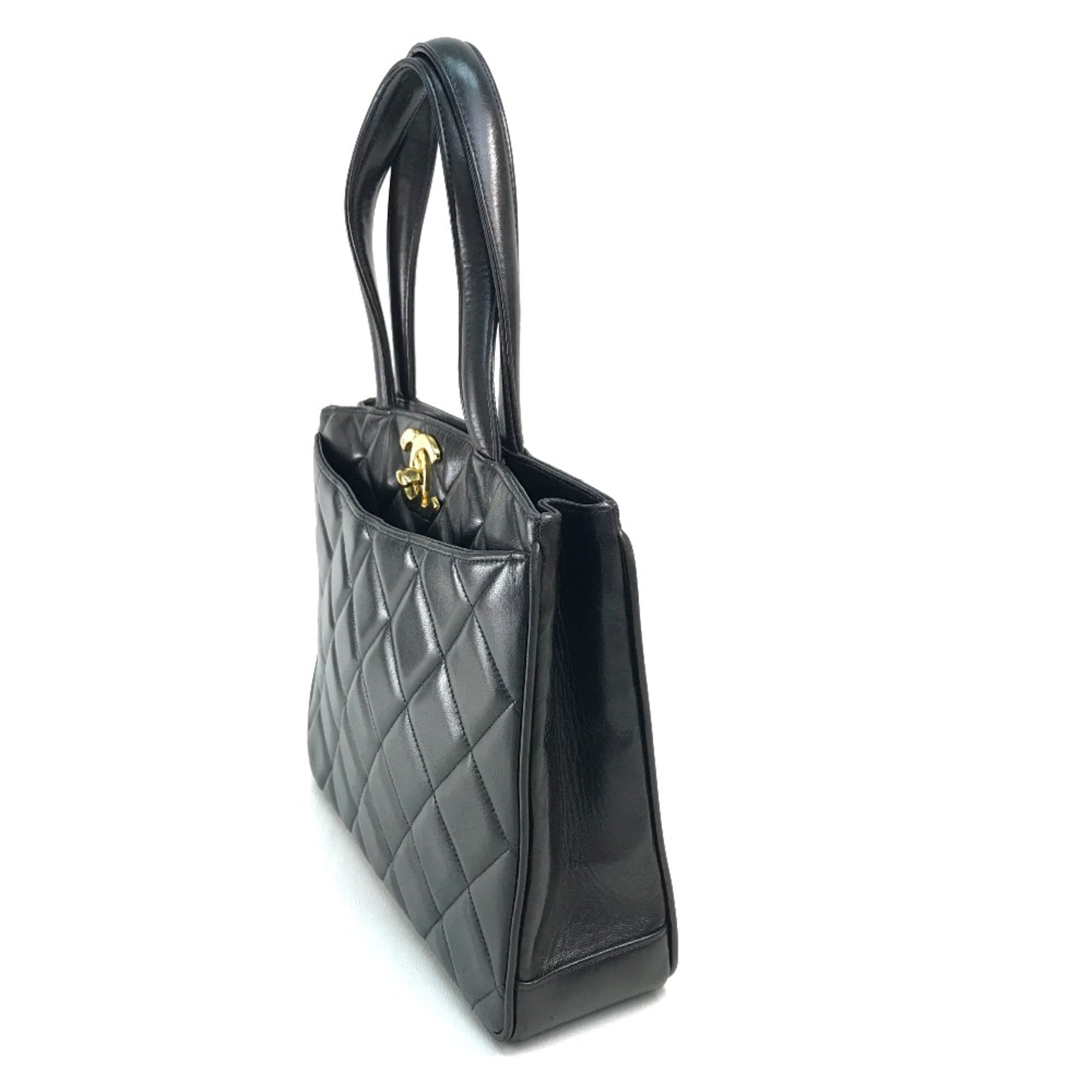 Chanel Black Leather Tote Bag (Pre-Owned)