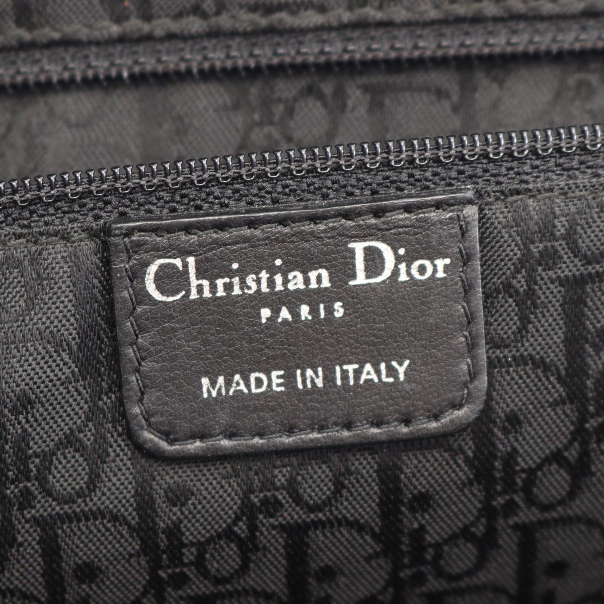 Christian Dior Black Leather Handbag Tote Bag (Pre-Owned)