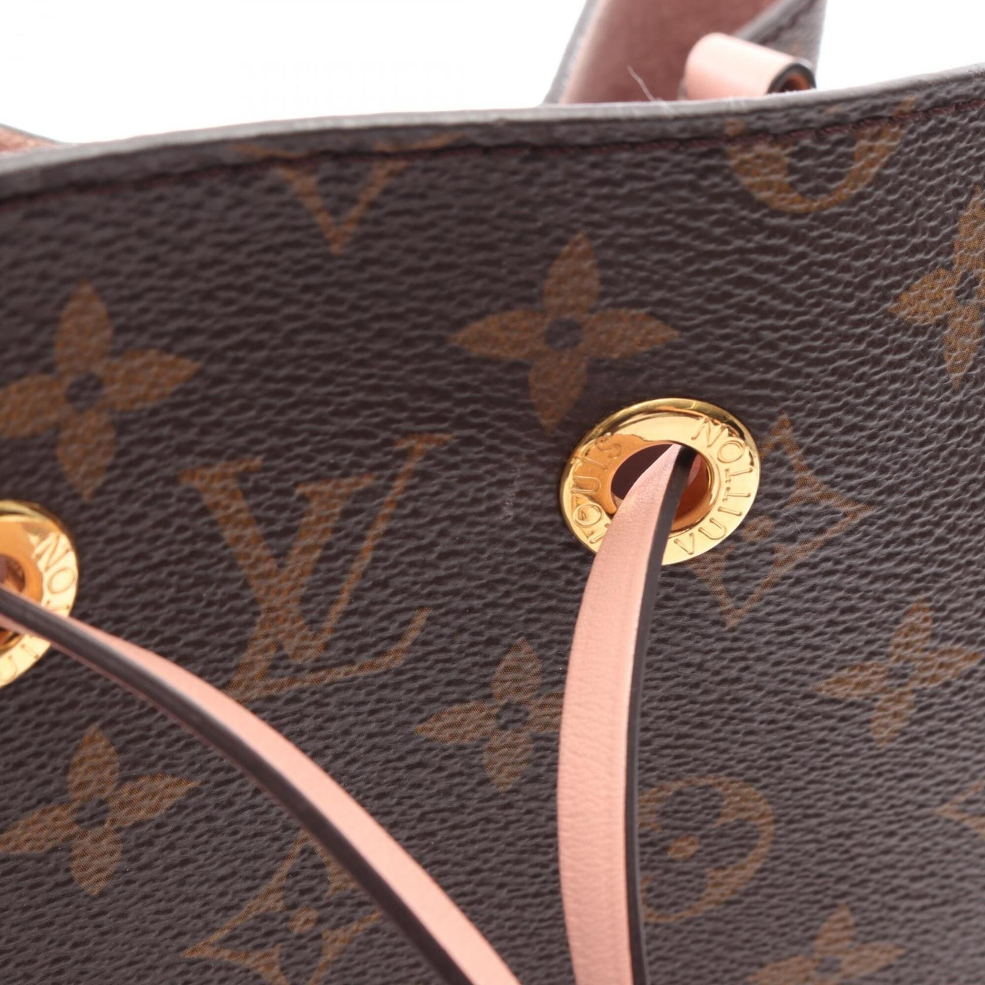Louis Vuitton Brown Pink Coated Canvas Leather Handbag Shoulder Bag (Pre-Owned)