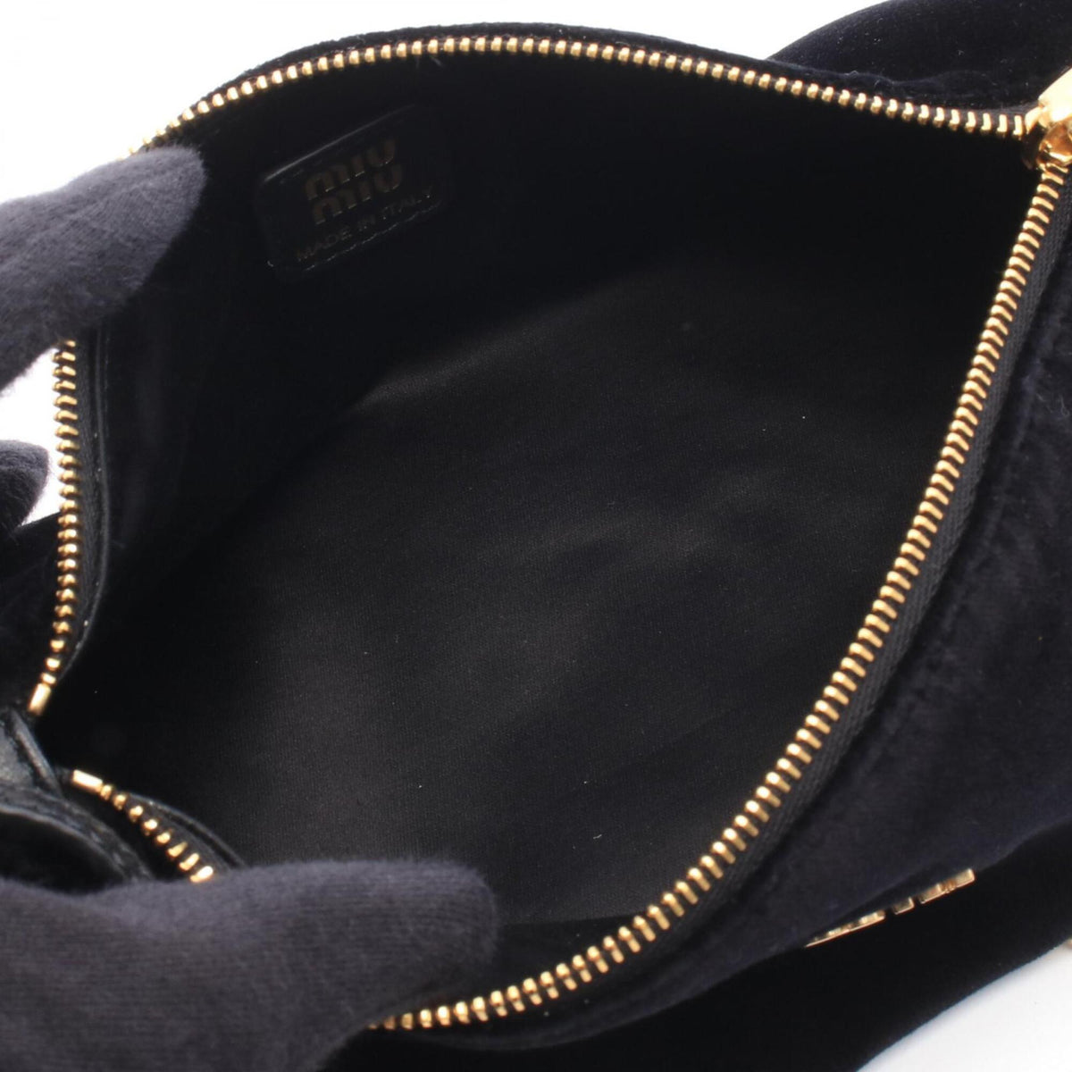 Miu Miu Black Fabric Leather Handbag (Pre-Owned)