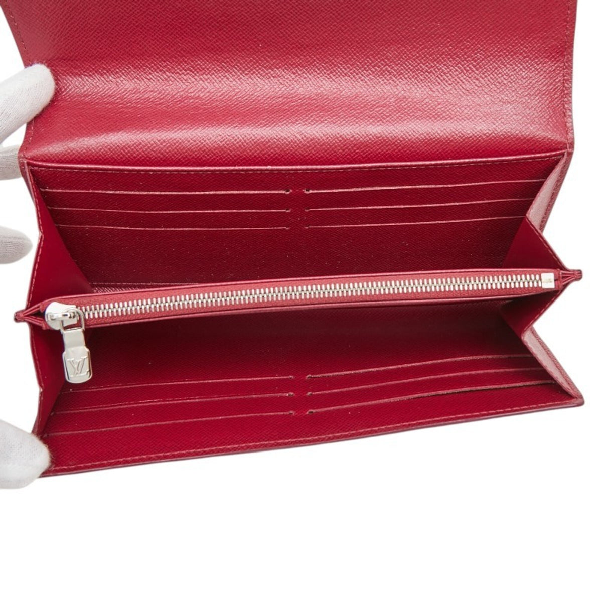 Louis Vuitton Fuchsia Pink Leather Long Wallet (Bi-Fold) (Pre-Owned)