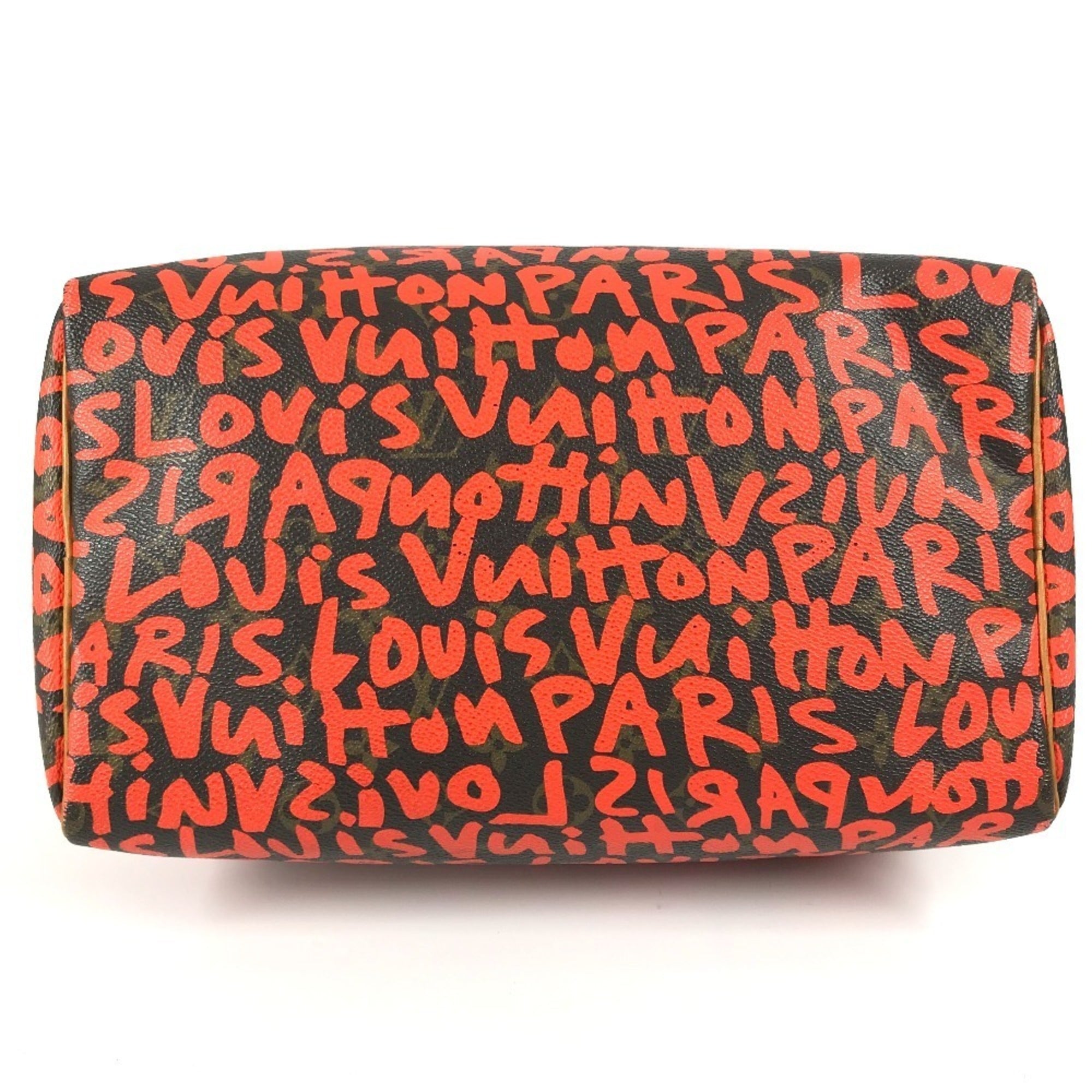 Louis Vuitton Monogram Graffiti Lv Orange Orange Monogram Graffiti Boston Bag Handbag (Pre-Owned)