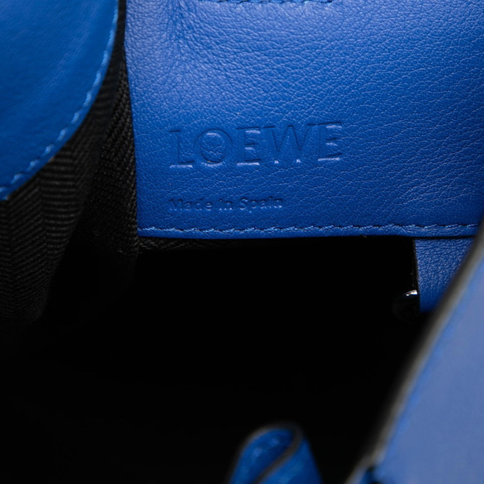 Loewe Blue Leather Handbag Shoulder Bag (Pre-Owned)