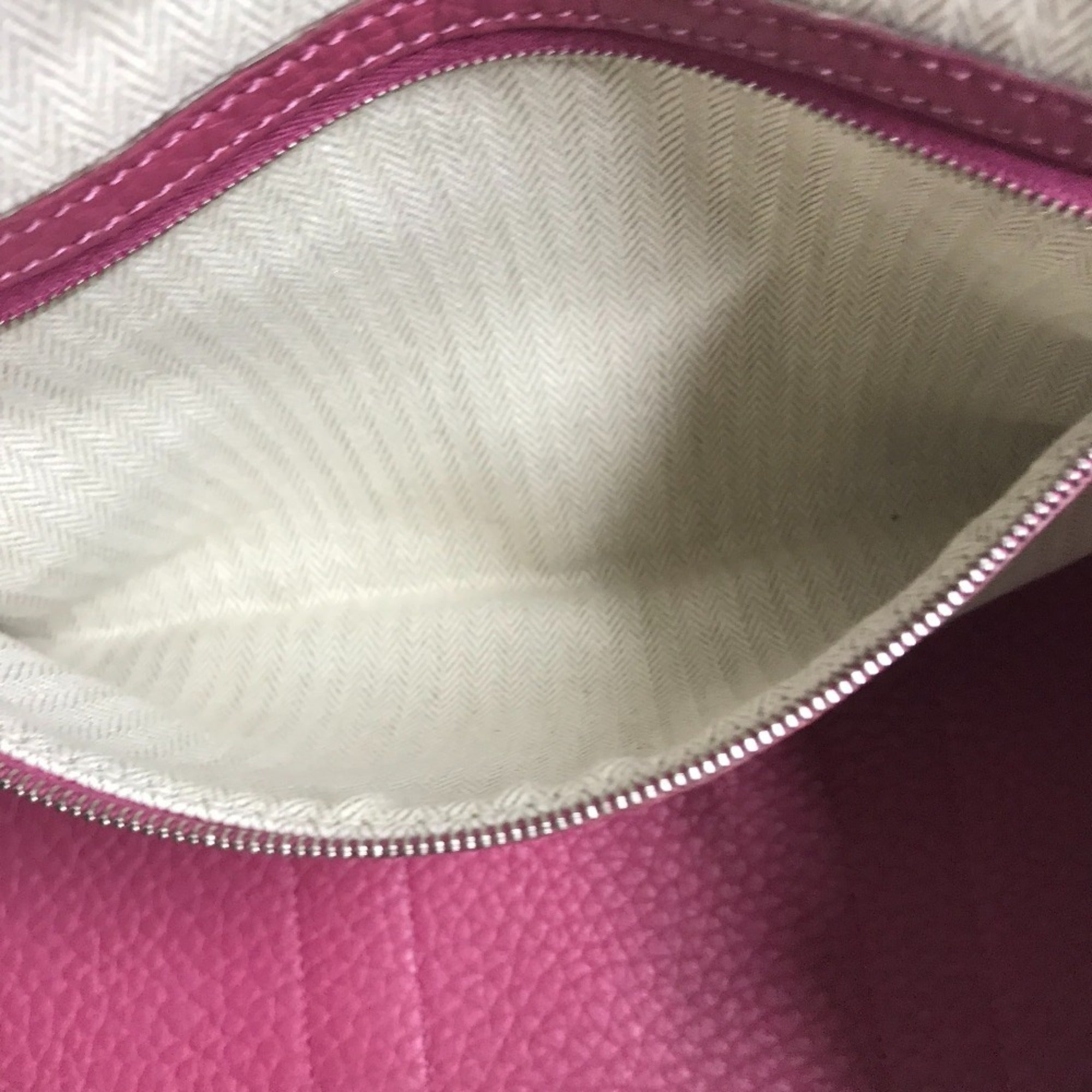 Hermes Garden Purple Tosca Negonda Leather Handbag Tote Bag (Pre-Owned)