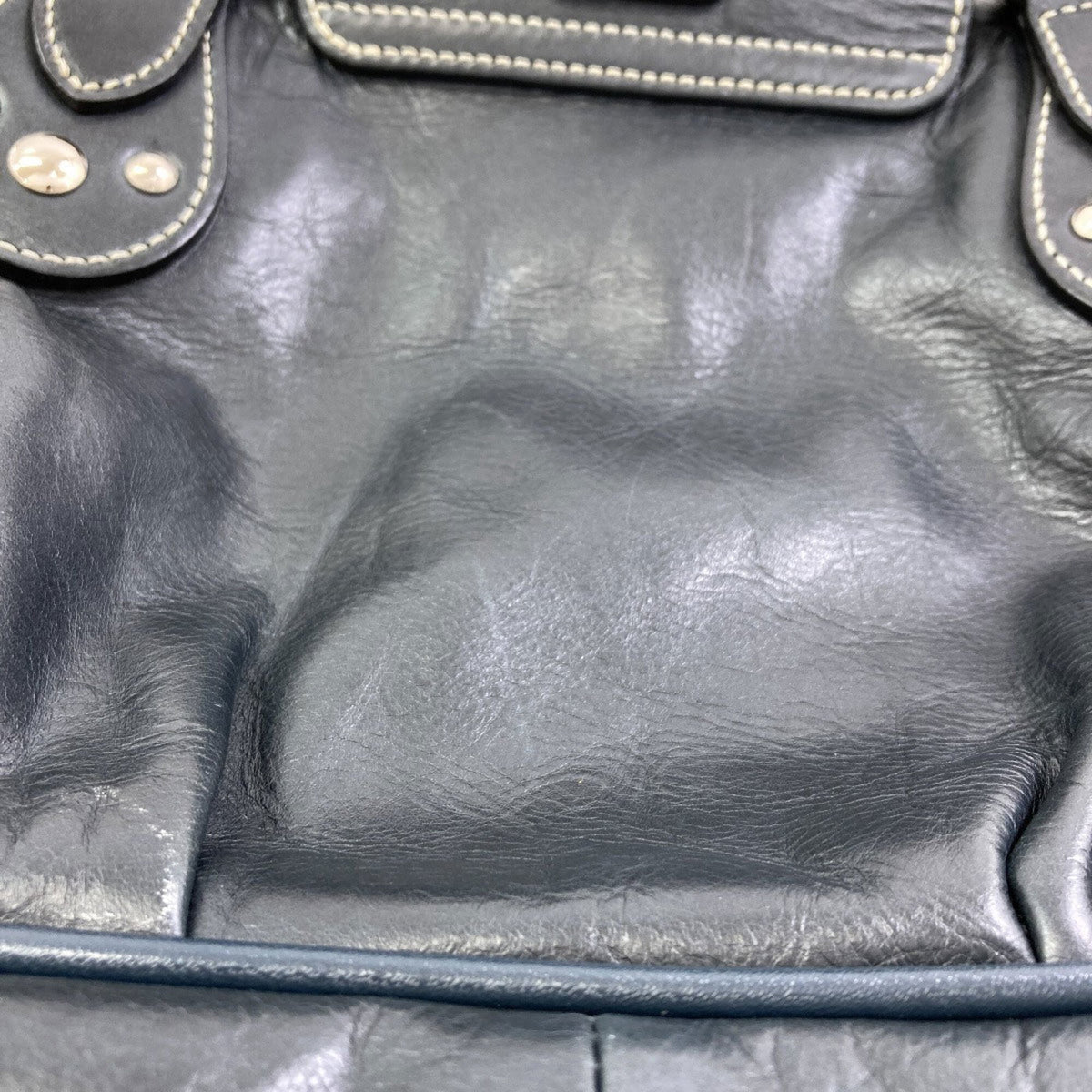 Longchamp Black Leather Tote Bag (Pre-Owned)