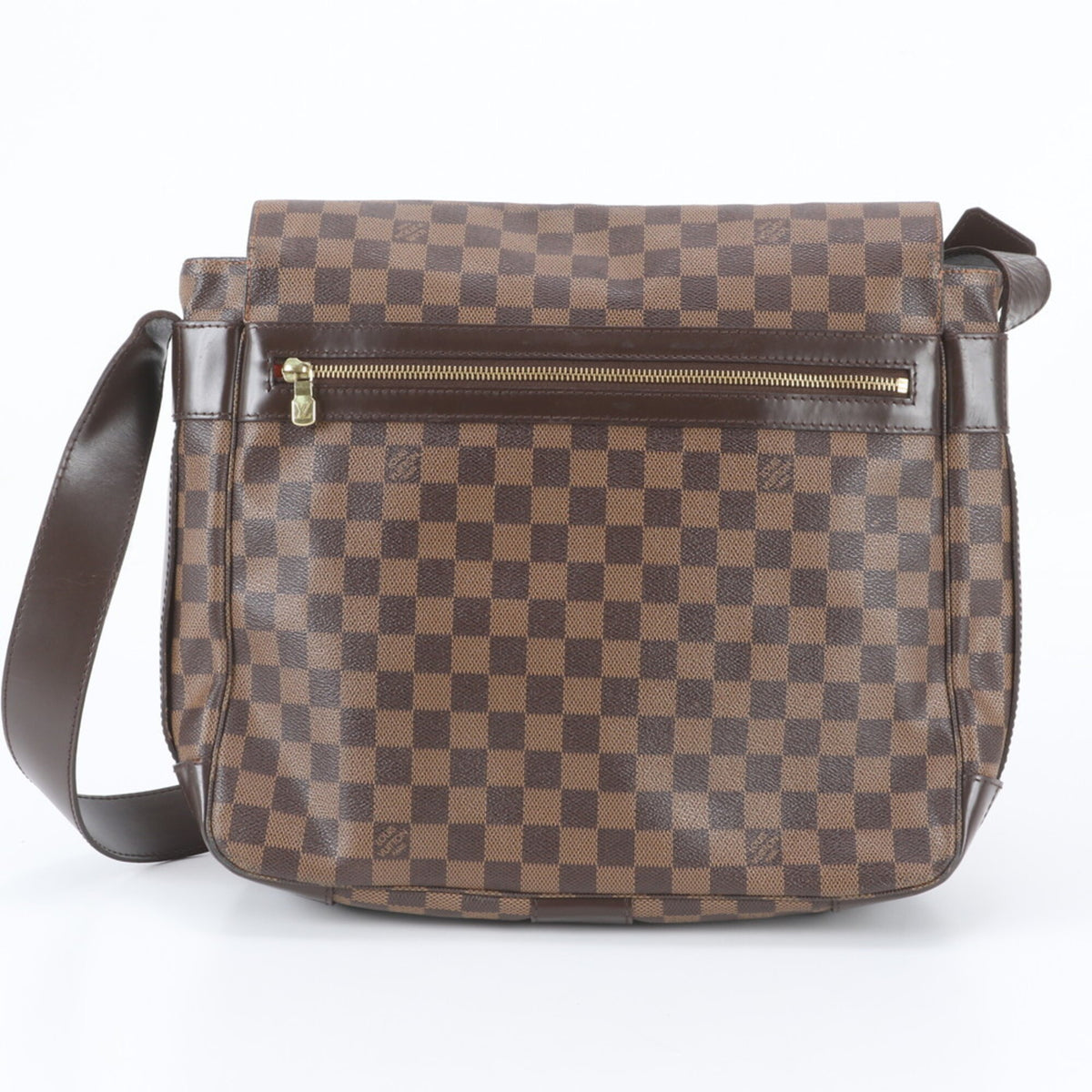Louis Vuitton Ebene Leather Coated Canvas Messenger Bag Shoulder Bag (Pre-Owned)