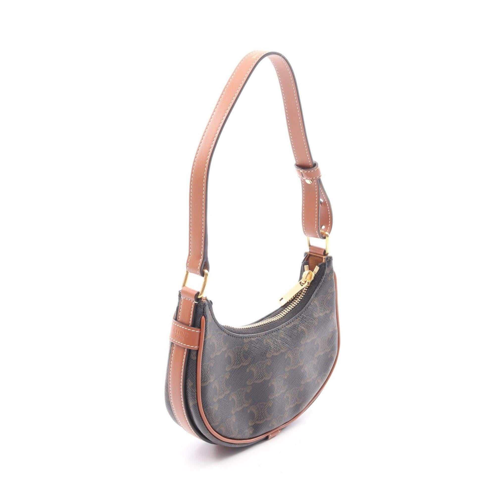 Celine Black Brown Coated Canvas Pvc Leather Handbag (Pre-Owned)