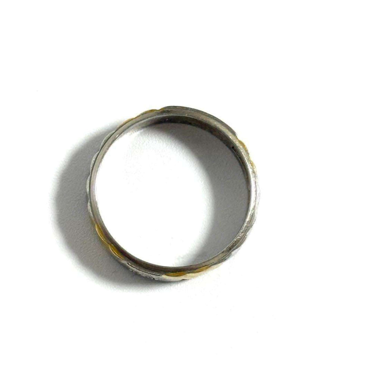 Celine Yellow Gold (18K) Platinum 950 Band Ring (Pre-Owned)
