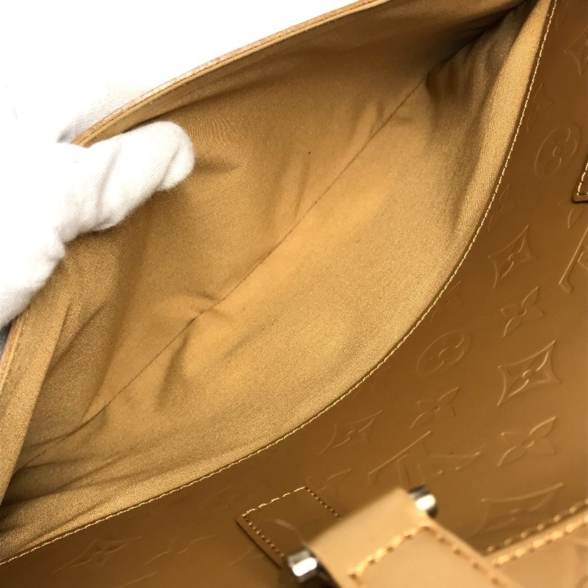 Louis Vuitton Ambre Beige Monogram Mat Leather Handbag Tote Bag (Pre-Owned)