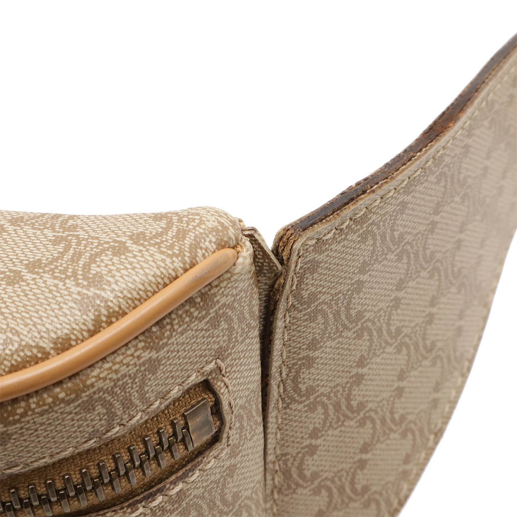 Celine Macadam Beige Pvc Pouch Sling Bag (Pre-Owned)