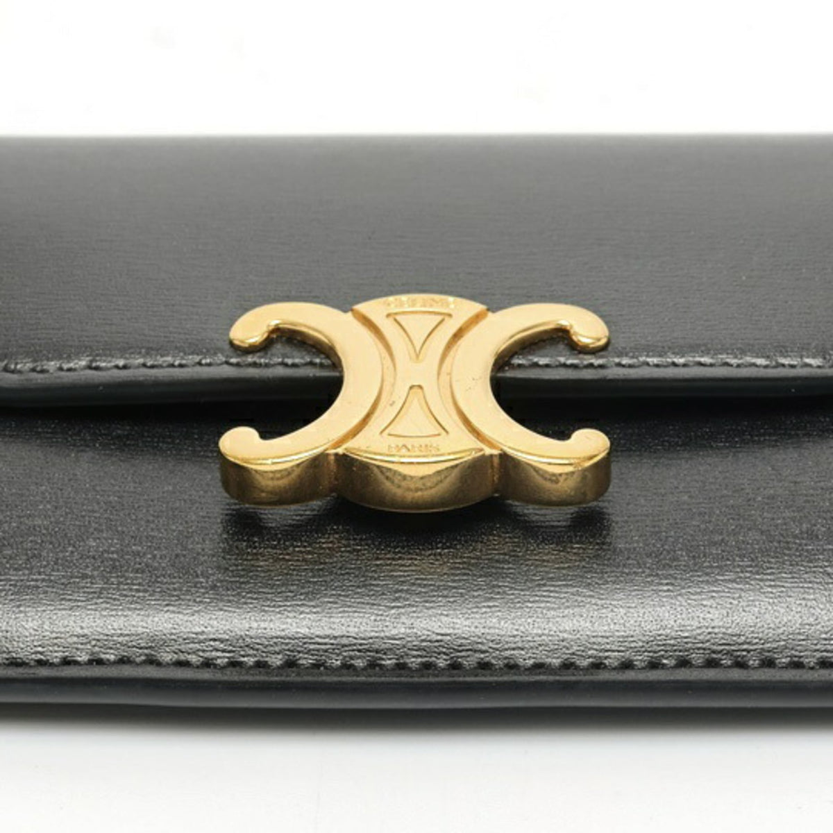 Celine Black Leather Coin Purse/Coin Case (Pre-Owned)