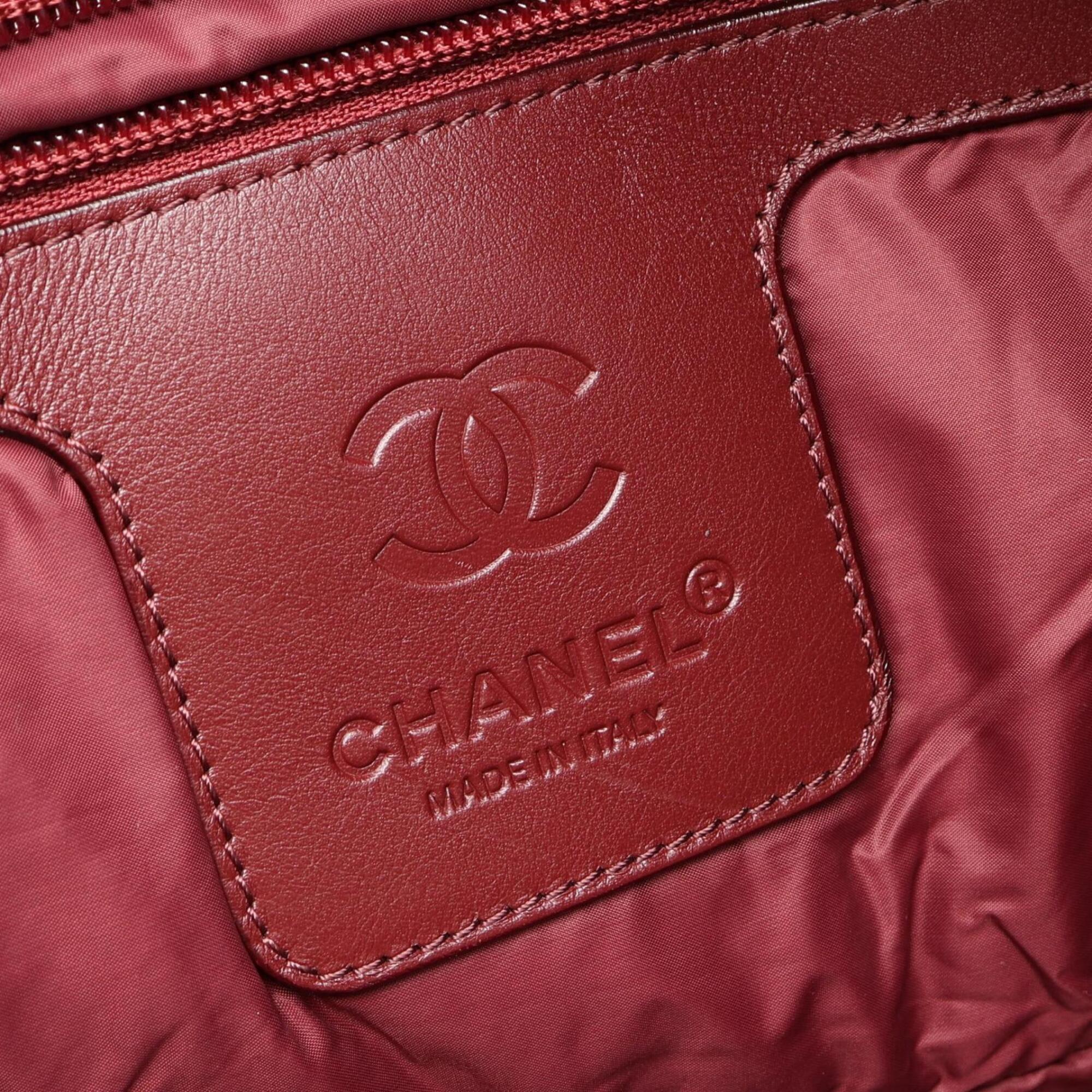 Chanel Coco Cocoon Black Nylon Leather Handbag Tote Bag (Pre-Owned)
